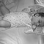 Adem participe au concours pour gagner de l'argent avec cette photo : baby, infant, sleeping, blanket, onesie, pillow, soft, peaceful, cute, newborn, child, resting, cozy, indoors, portrait, person, young, small, head, hand
