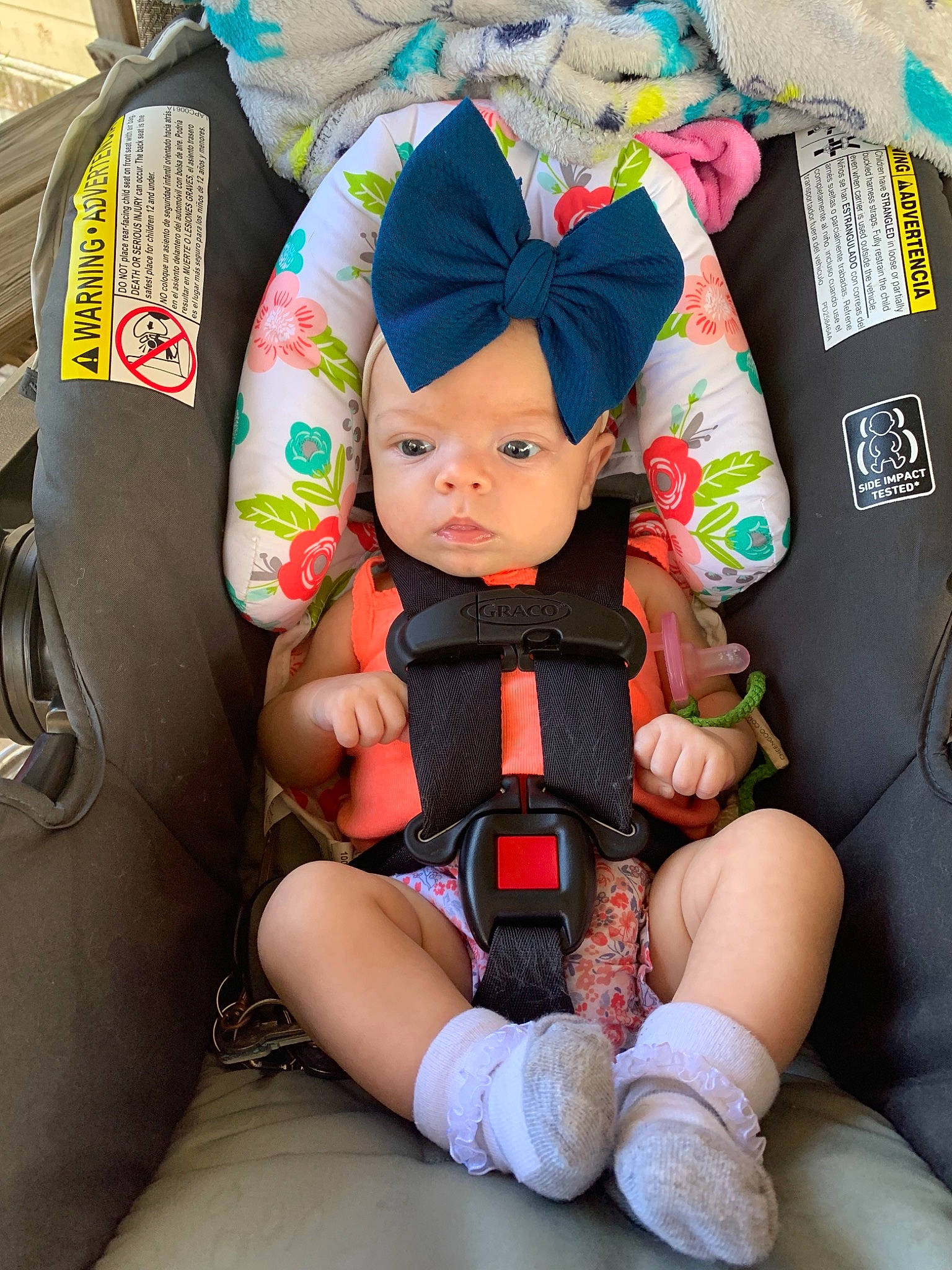 Emry joined the competition — help win amazing prizes! auto_part, baby, baby_in_car_seat, baby_products, car_seat, child, person, plush, product, stuffed_toy, toddler