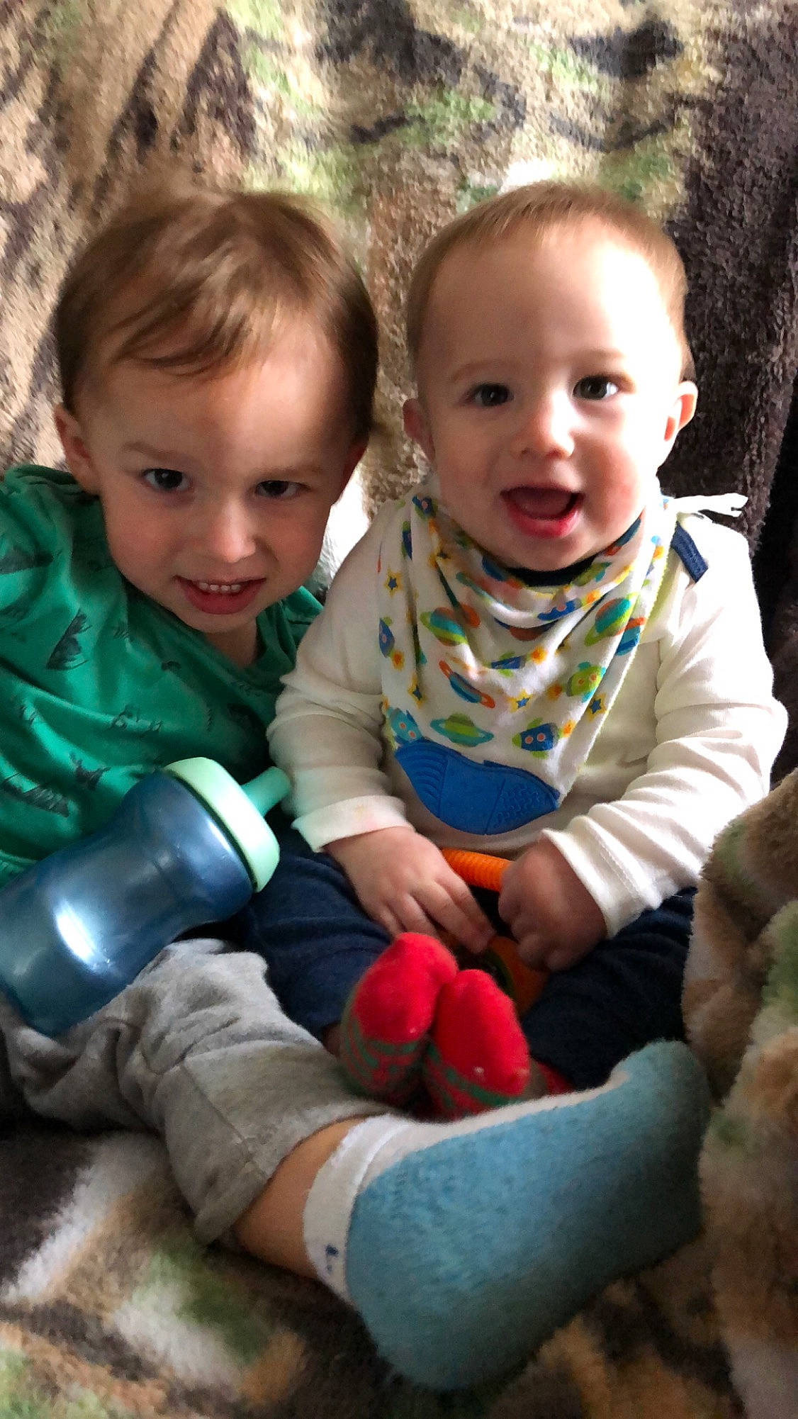 Ayden is registered to the contest to win money with this photo: baby, baby_products, child, people, person, play, product, sibling, smile, toddler, toy