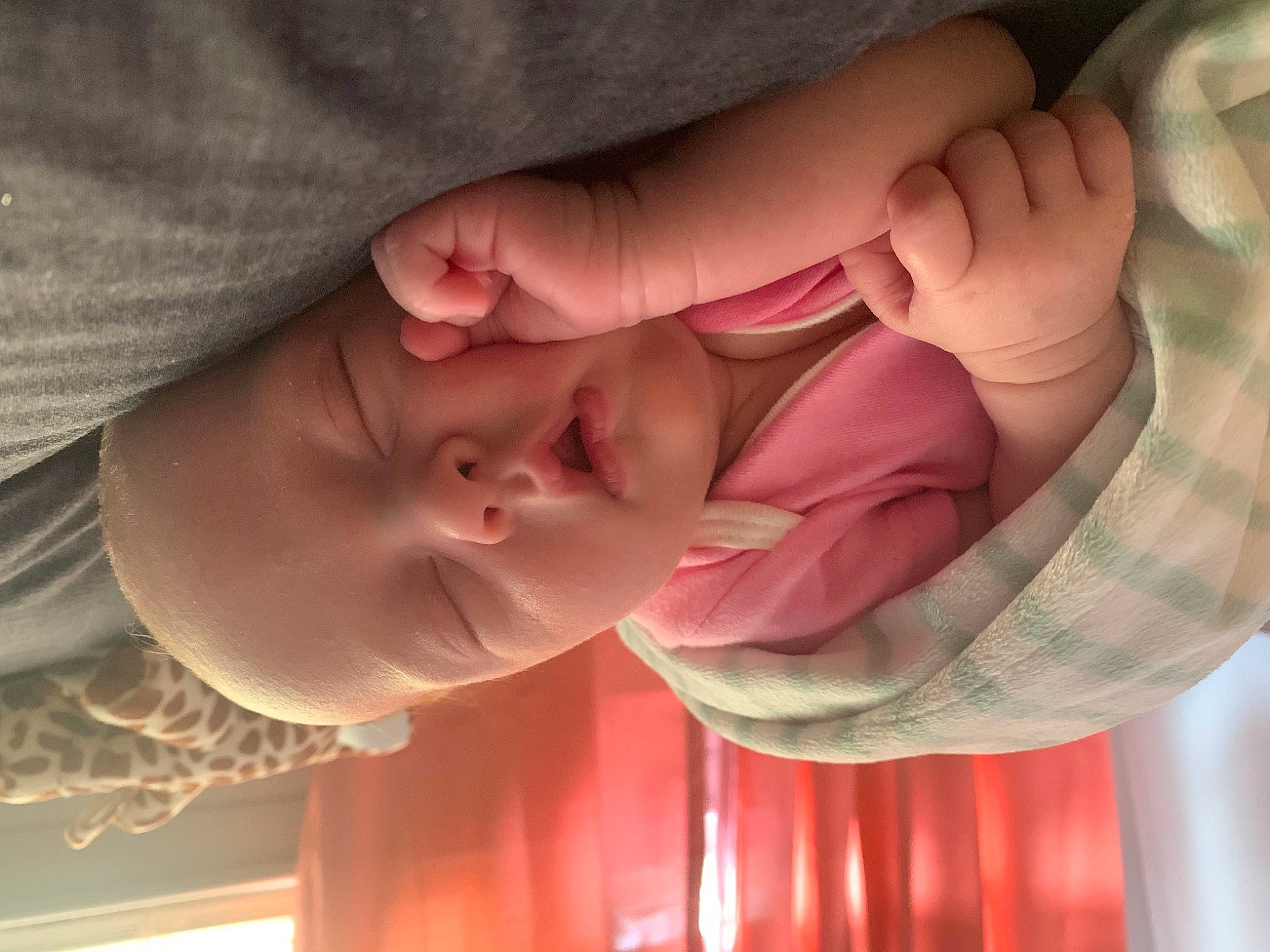 Ariel is registered to the contest to win money with this photo: arm, baby, birth, cheek, child, eye, face, finger, gesture, hand, head, lip, mouth, muscle, nail, nose, person, pink, skin, thumb