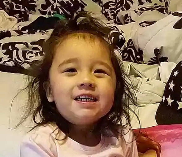 Lani is registered to the contest to win money with this photo: cheek, child, cool, ear, face, facial_expression, forehead, fun, hair, happy, head, human, jaw, laugh, lip, mouth, nose, person, smile, toddler