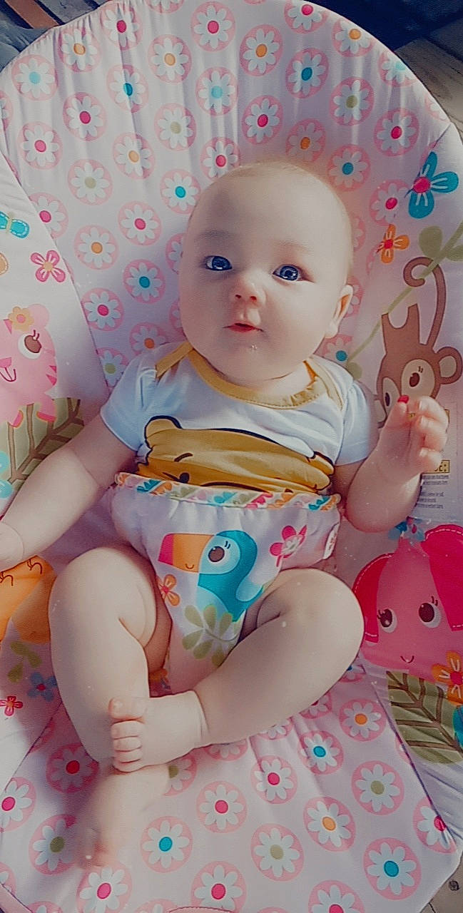 Bayleigh May joined the competition — help win amazing prizes! arm, baby, baby_toddler_clothing, cheek, comfort, face, facial_expression, finger, hand, head, people, pink, product, skin, sleeve, stomach, summer, textile, thigh, toddler