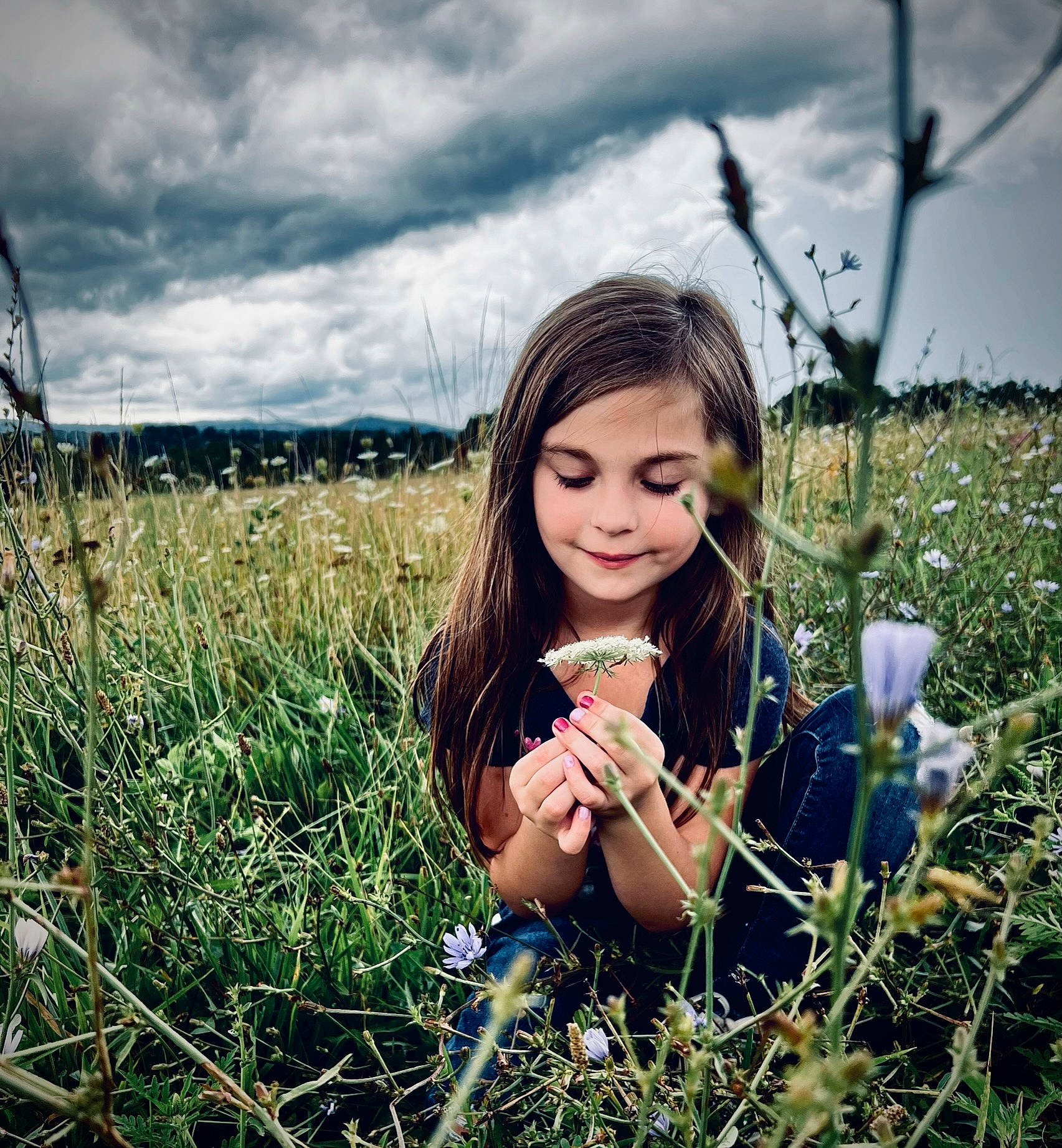 Kaelynn joined the competition — help win amazing prizes! cloud, electric_blue, flash_photography, flower, grass, grass_family, grassland, hair, hairstyle, happy, joy, long_hair, meadow, natural_landscape, nature, people_in_nature, person, plant, sky, smile