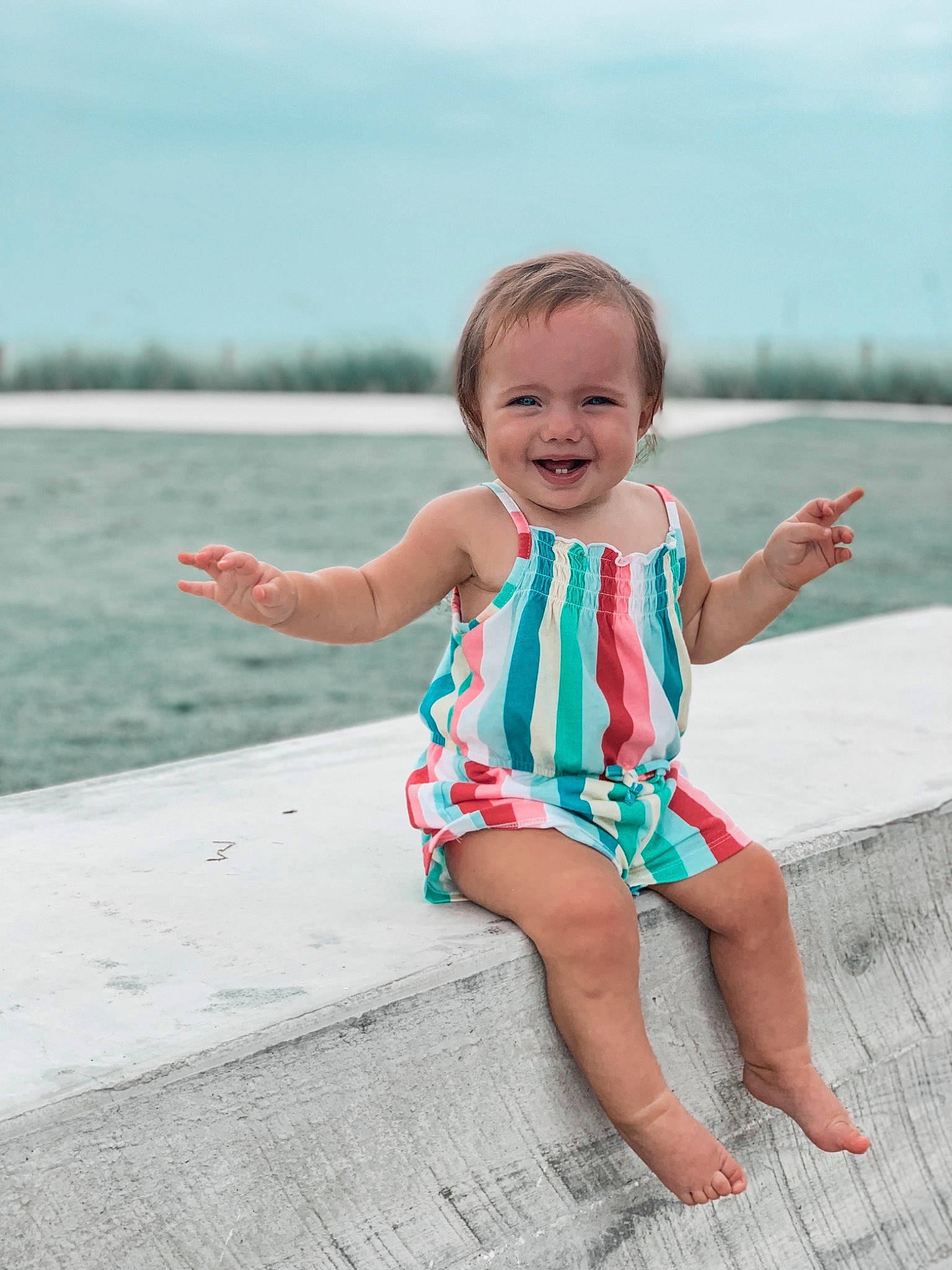Marley Jo joined the competition — help win amazing prizes! baby, barefoot, beach, child, family, fun, happy, joy, ocean, people, person, photograph, photography, play, sea, sitting, skin, smile, summer, toddler