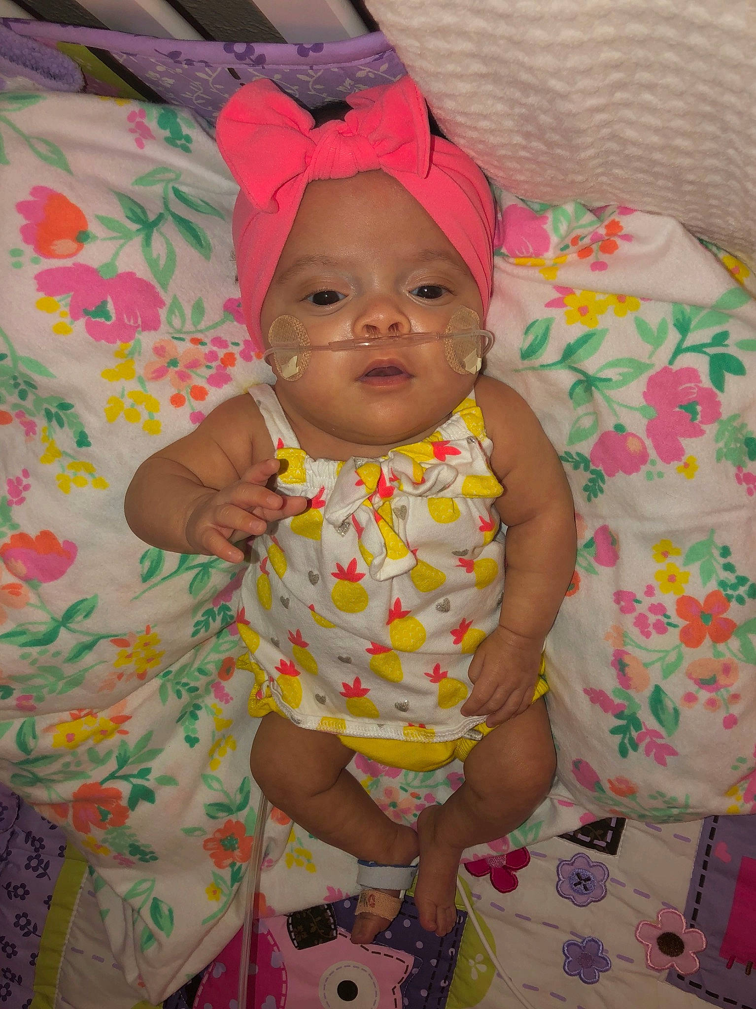 Rylah joined the competition — help win amazing prizes! baby, baby_toddler_clothing, child, headgear, headwear, nap_mat, person, pink, skin, smile, textile, toddler