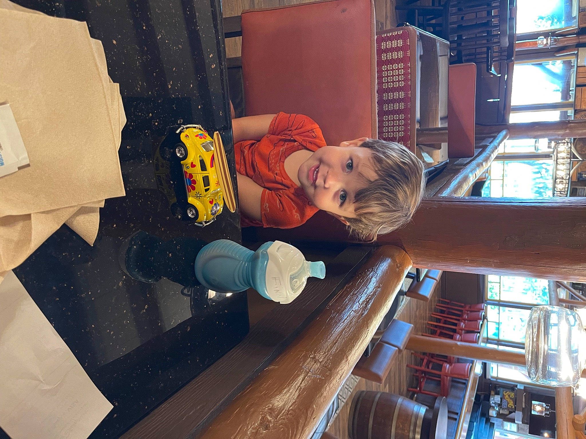 Finnley joined the competition — help win amazing prizes! child, city, customer, engineering, fun, hat, joy, machine, person, room, smile, t_shirt, toy, transport