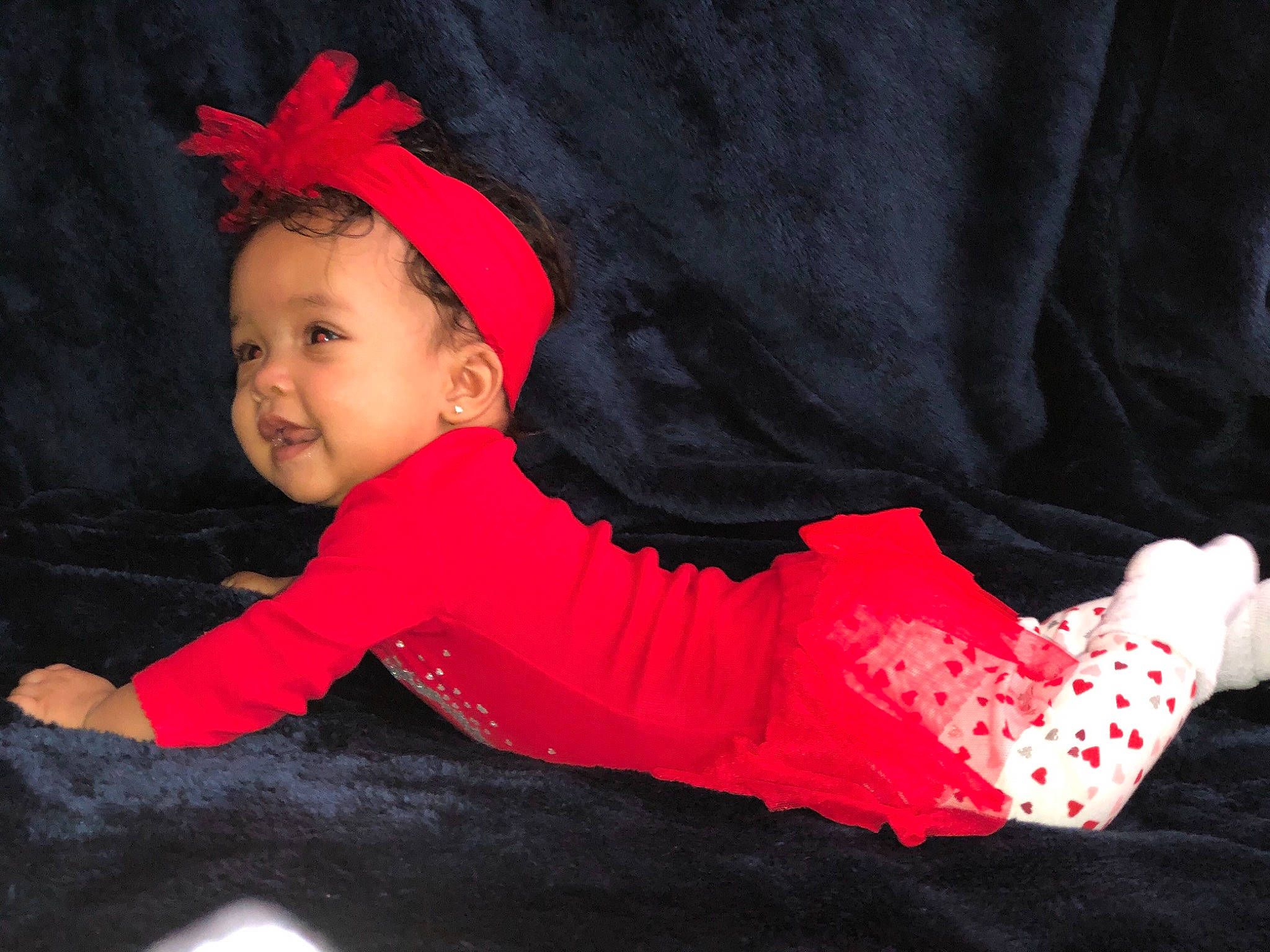 Amirah joined the competition — help win amazing prizes! baby, baby_toddler_clothing, child, costume, person, pink, red, toddler