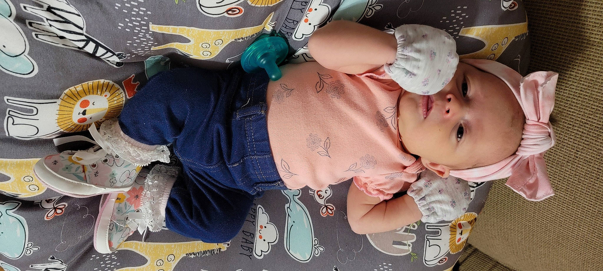 Adrianna is registered to the contest to win money with this photo: abdomen, baby, baby_products, baby_toddler_clothing, chest, child, dress, fashion_accessory, happy, hat, human_leg, jewellery, mouth, pattern, person, pink, plant, sunglasses, thigh, toddler