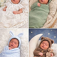 Ayla joined the competition — help win amazing prizes! baby, blanket, blue, bonnet, brown, costume, cozy, cute, cute_outfit, green, knitted, lace, newborn, plush, portrait, sleeping, soft, swaddle, teddy_bear, white