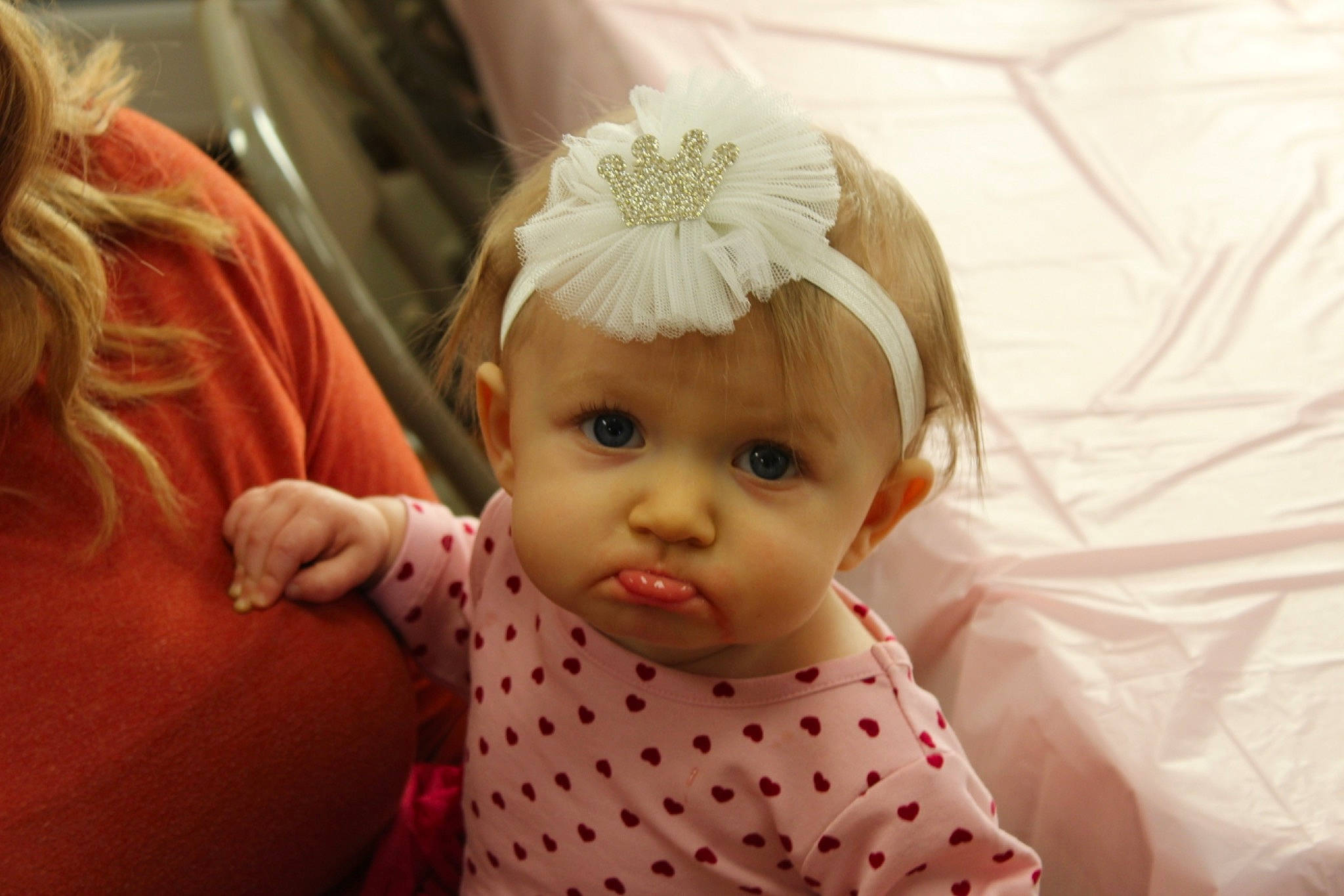Cadence joined the competition — help win amazing prizes! baby, cheek, child, ear, face, fashion_accessory, hair_accessory, head, headband, headgear, headpiece, iris, person, skin, smile, toddler