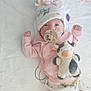 baby, bed, blanket, bonnet, cap, clothing, cushion, face, furniture, hat, head, homedecor, newborn, person, photography, portrait, quilt, sleeping, teddybear, toy