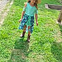 boots, casual_clothing, child, daylight, dress, fashion, girl, grass, greenery, hat, nature, outdoor, path, portrait, shadow, standing, summer, sunlight, tree, young