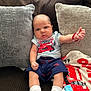 Alvaro joined the competition — help win amazing prizes! baby, bodypart, clothing, couch, cushion, face, finger, footwear, furniture, hand, head, homedecor, pants, person, photography, portrait, shoe, shorts, sitting, t_shirt