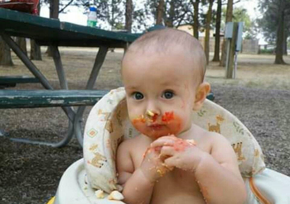 Devin is registered to the contest to win money with this photo: boy, cheek, child, day, eating, eye, face, facial_expression, finger, fun, girl, head, human_hair_color, infant, mouth, nose, person, play, skin, smile