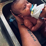 M.j joined the competition — help win amazing prizes! arm, baby, bathing, bathtub, bodypart, childbirth, face, hand, head, newborn, person, photography, portrait, sink, skin, tattoo, tub