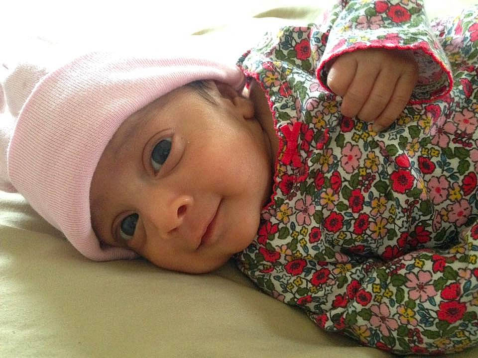 Shanaya is registered to the contest to win money with this photo: baby, cheek, child, head, headgear, headwear, lip, person, skin, smile, toddler