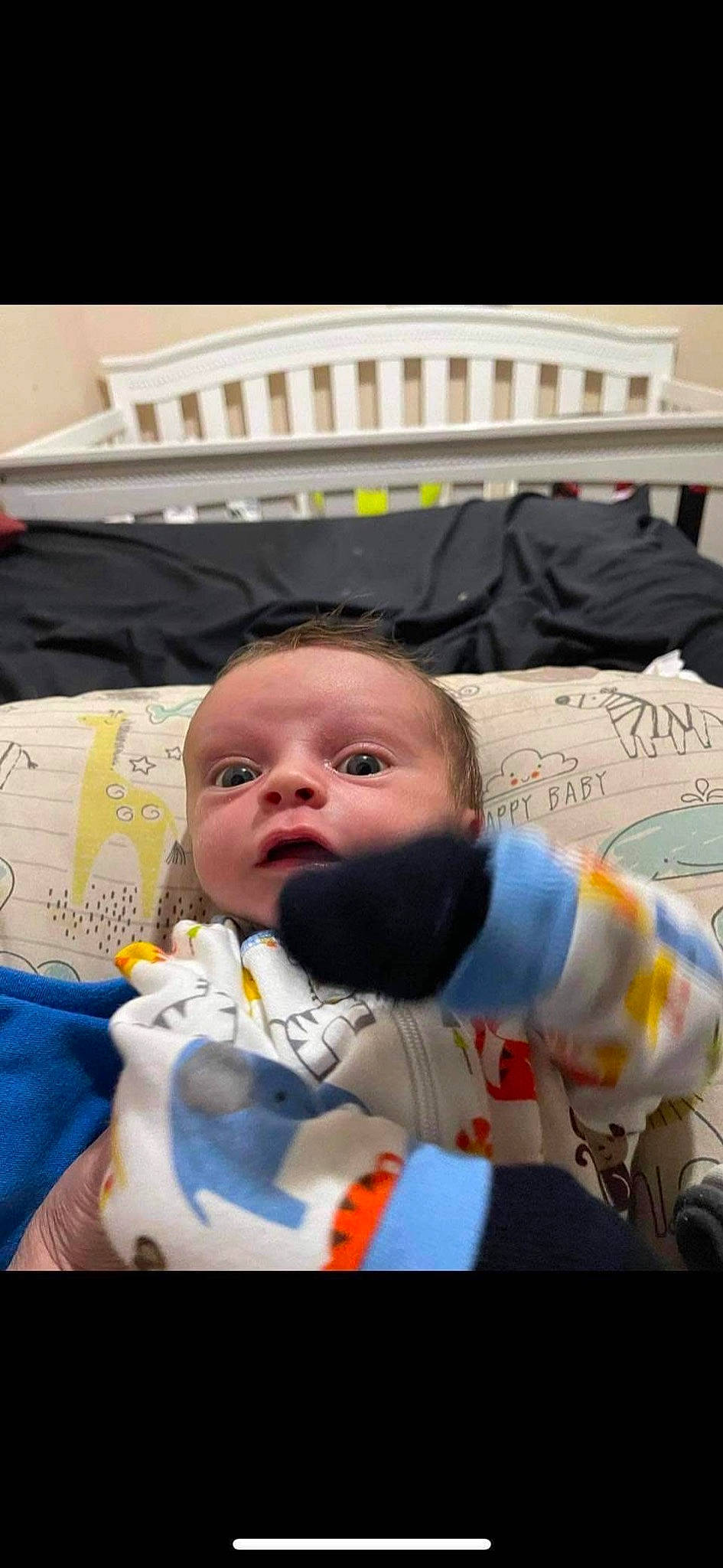 Christian joined the competition — help win amazing prizes! baby, baby_products, baby_safety, baby_toddler_clothing, bedtime, cheek, child, comfort, eyebrow, fun, happy, infant_bed, linens, mouth, person, room, sitting, toddler