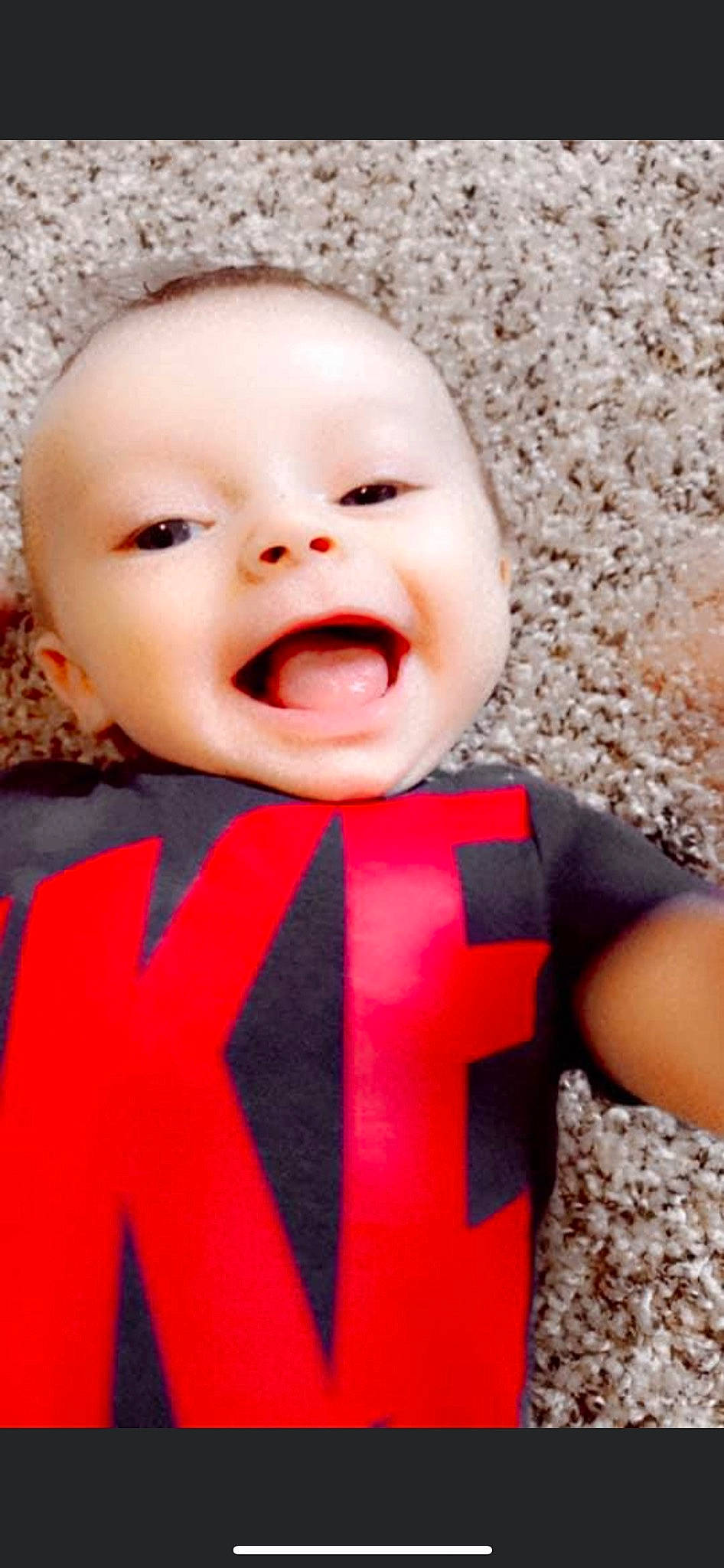 Christian joined the competition — help win amazing prizes! baby, baby_toddler_clothing, cheek, child, dress, eye, flash_photography, happy, human_body, iris, lip, magenta, neck, outerwear, person, pink, skin, sleeve, smile, textile