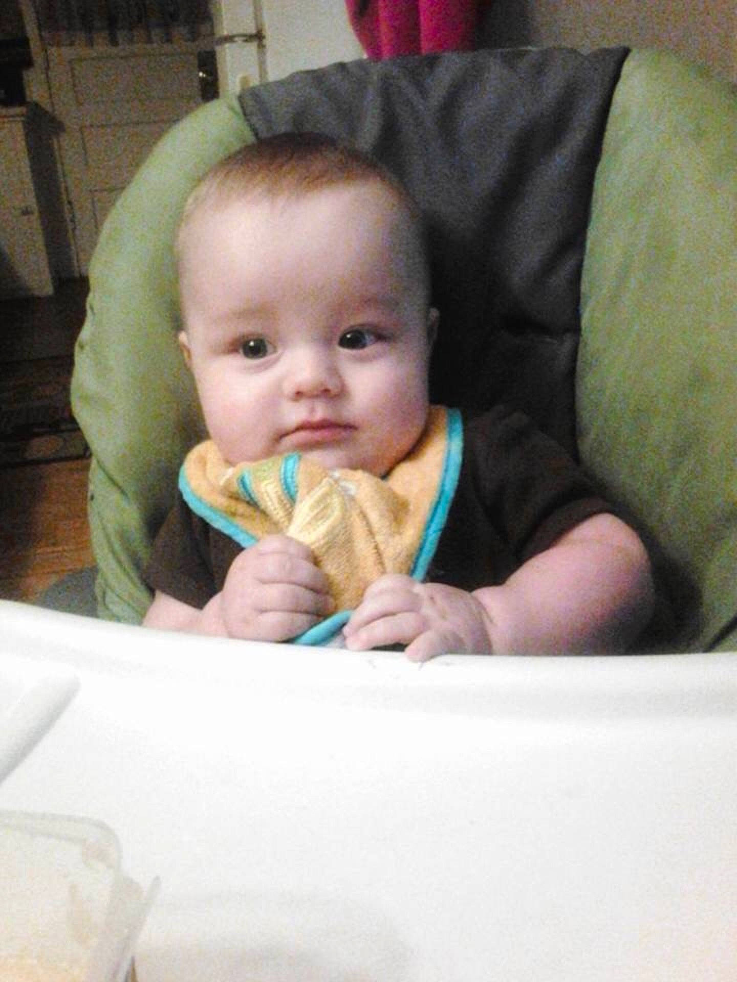 Jason joined the competition — help win amazing prizes! cheek, child, eating, infant, person, product, sitting, skin, toddler