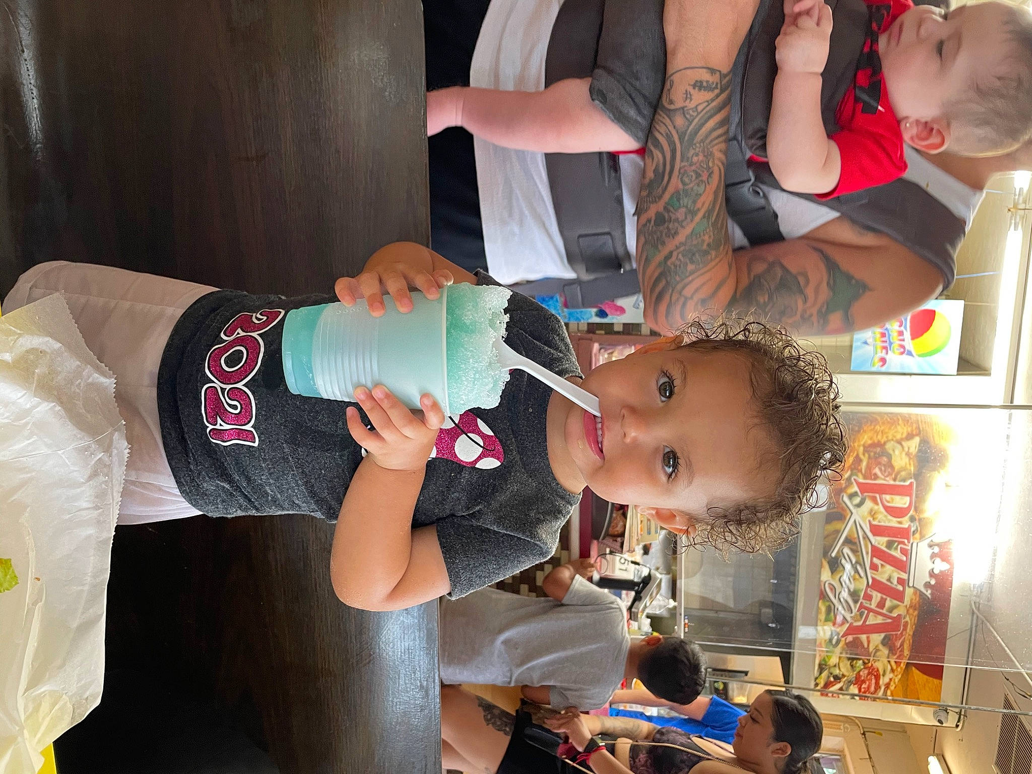 Cianna is registered to the contest to win money with this photo: arm, baby, baby_products, child, elbow, event, fun, happy, leisure, mouth, nail, party, people, person, room, shorts, t_shirt, thigh, toddler, vacation