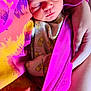 Adalynne joined the competition — help win amazing prizes! baby, newborn, sleeping, blanket, pink, onesie, winnie_the_pooh, person, hand, clothing, colorful_shirt, closeup, cute, soft, rest, infant, skin, cozy, toddler, comfort