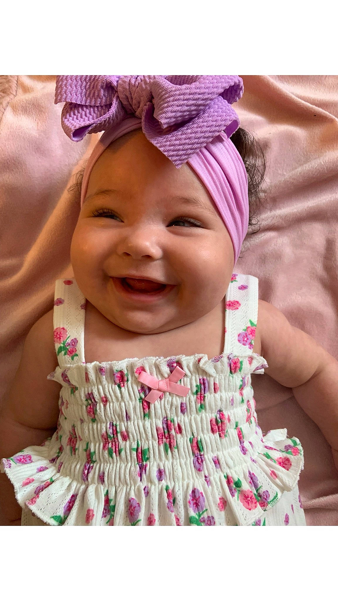 Cadence joined the competition — help win amazing prizes! beauty, child, chin, eyebrow, face, fun, happy, headgear, headwear, joy, lip, magenta, neck, outerwear, pattern, person, pink, purple, skin, sleeve