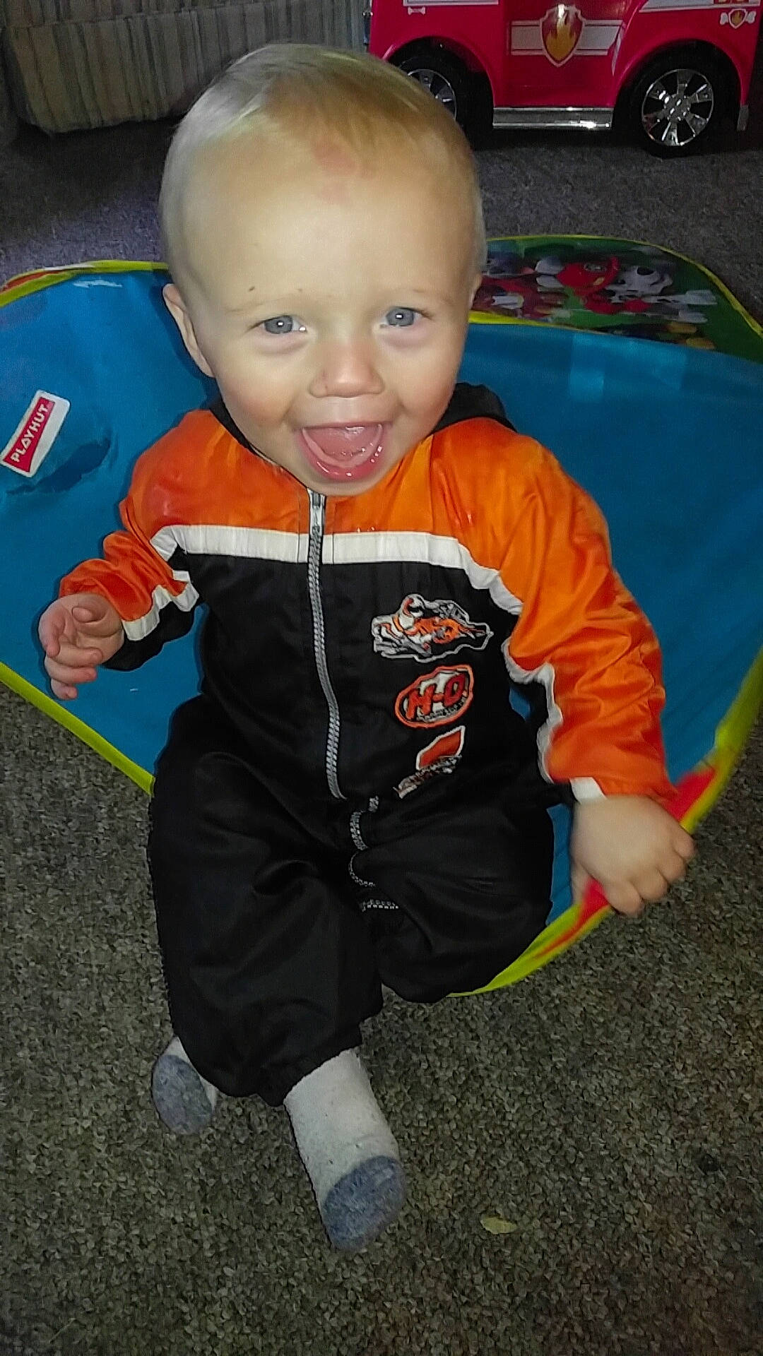 Ayden is registered to the contest to win money with this photo: baby, child, person, play, smile, toddler