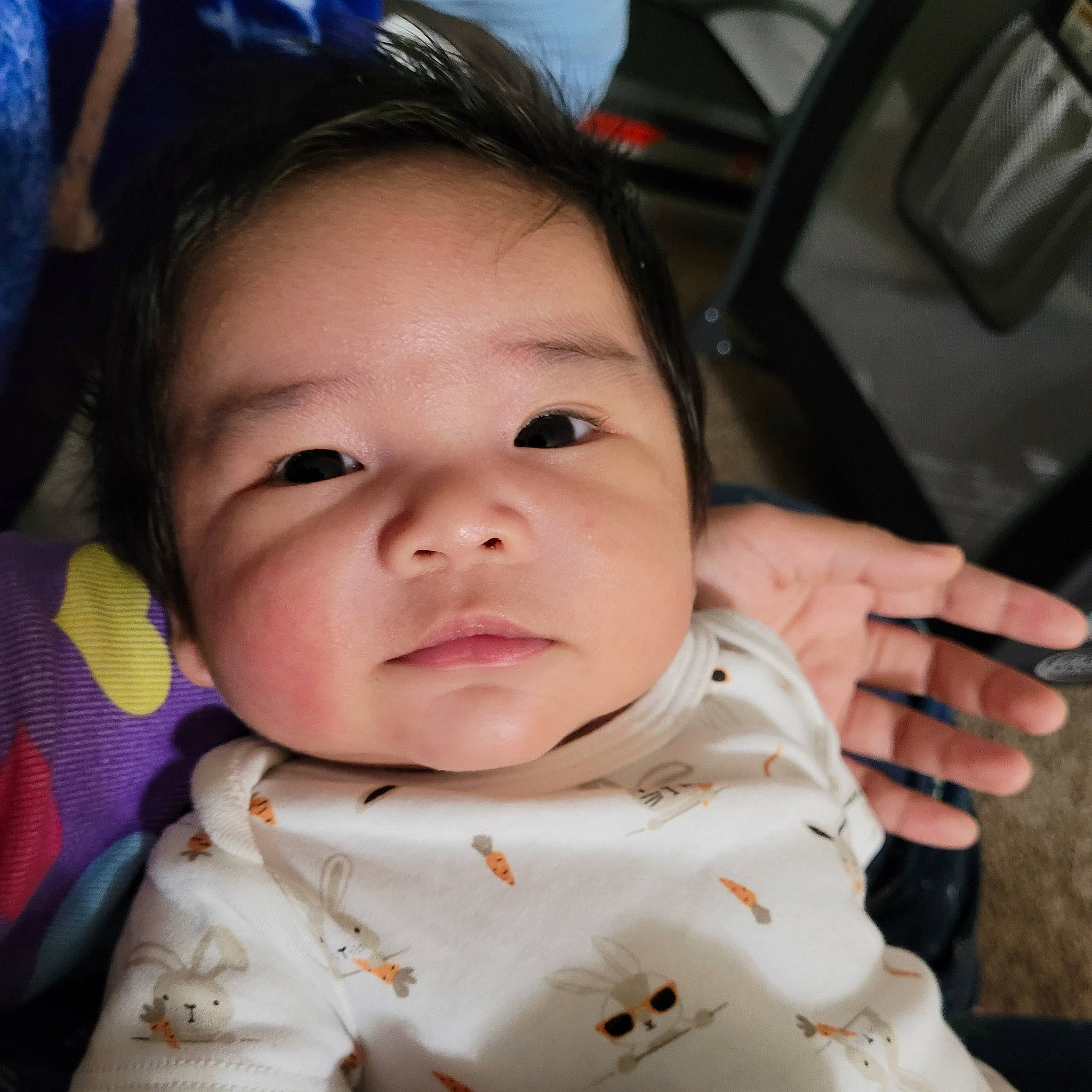 Abram joined the competition — help win amazing prizes! baby, baby_toddler_clothing, blue, cheek, chin, collar, ear, eye, eyebrow, eyelash, facial_expression, finger, gesture, happy, head, iris, lip, nose, person, skin