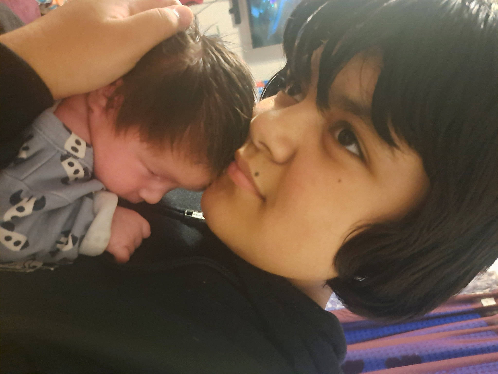 Hanalei joined the competition — help win amazing prizes! bangs, black_hair, cheek, child, ear, event, eyelash, fun, gesture, happy, kiss, love, nose, person, selfie, sharing, skin, toddler