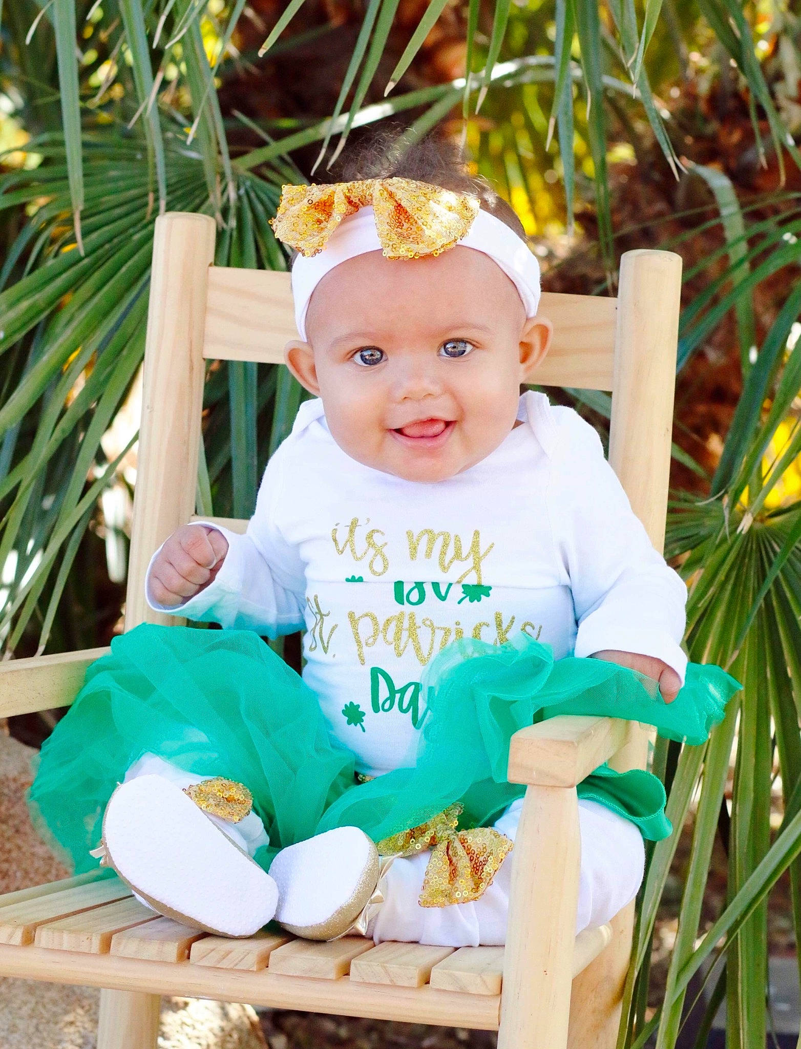 Stella joined the competition — help win amazing prizes! baby, baby_toddler_clothing, child, costume, hair_accessory, headband, headgear, joy, person, photograph, product, sitting, smile, toddler, turquoise