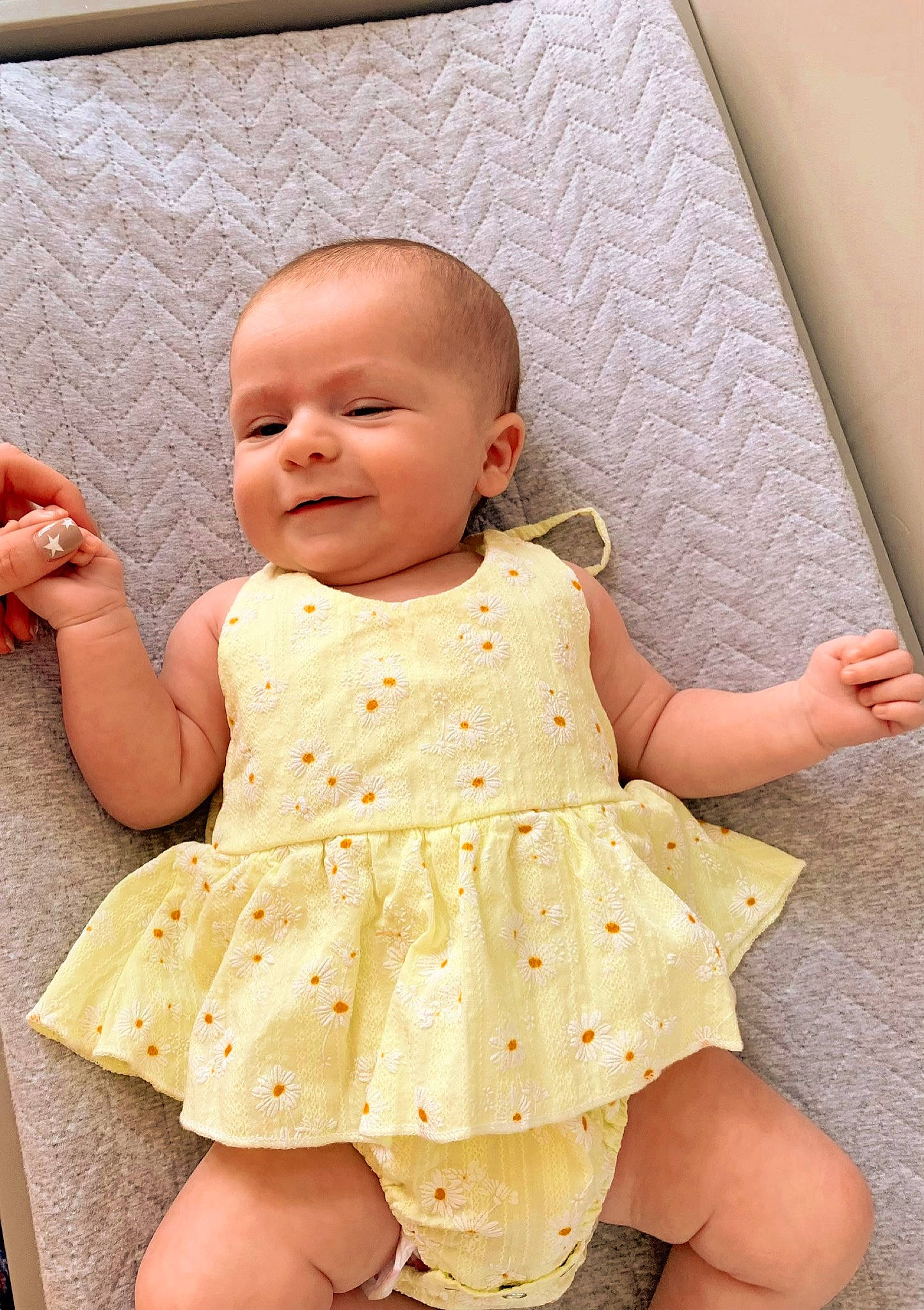 Dani joined the competition — help win amazing prizes! arm, baby, baby_toddler_clothing, cheek, chin, dress, eye, hand, iris, joint, leg, lip, neck, one_piece_garment, person, pink, shoulder, skin, sleeve, smile