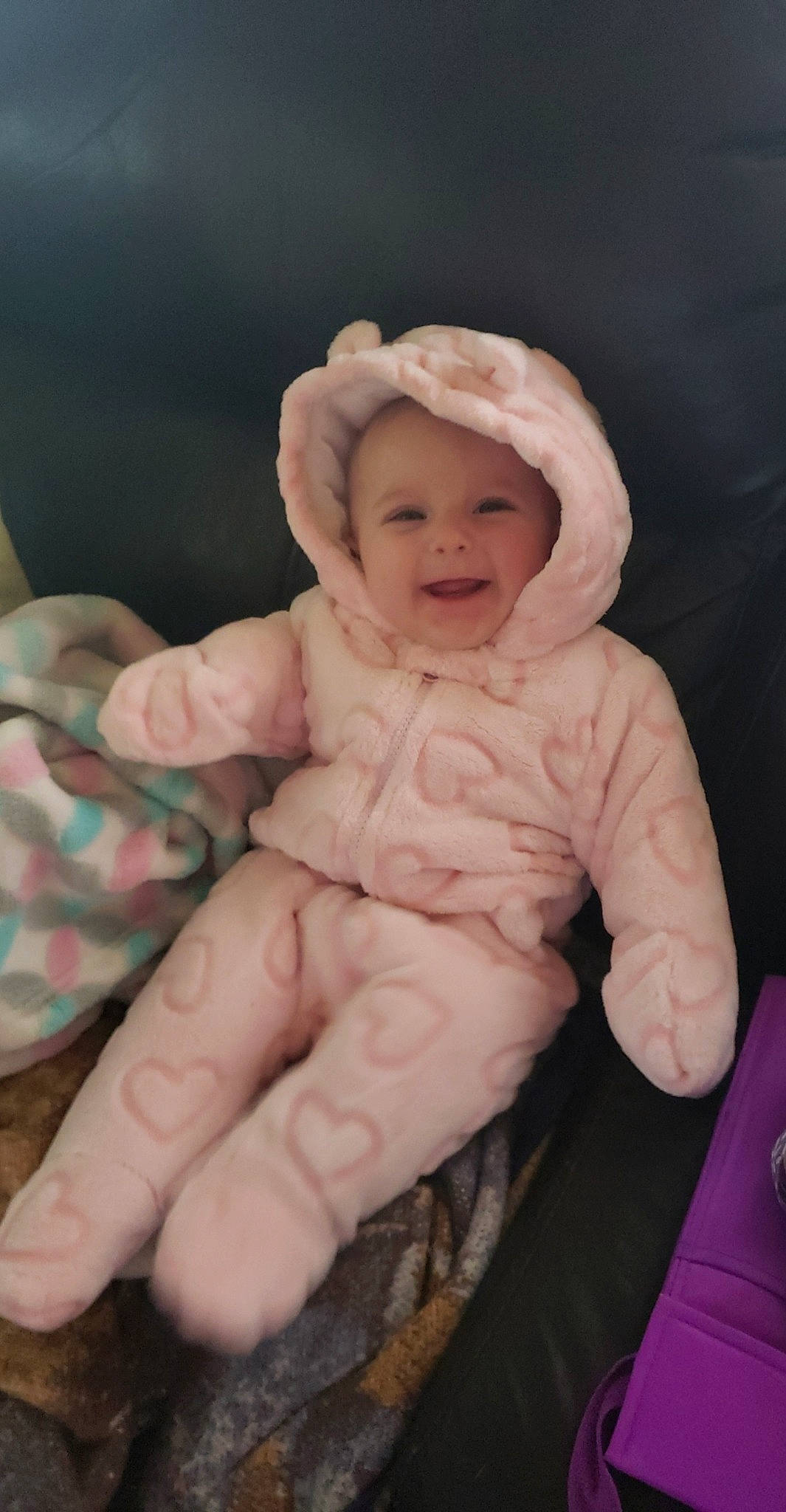 Jenevieve joined the competition — help win amazing prizes! baby, cheek, child, finger, fur, hand, head, person, pink, skin, smile, toddler