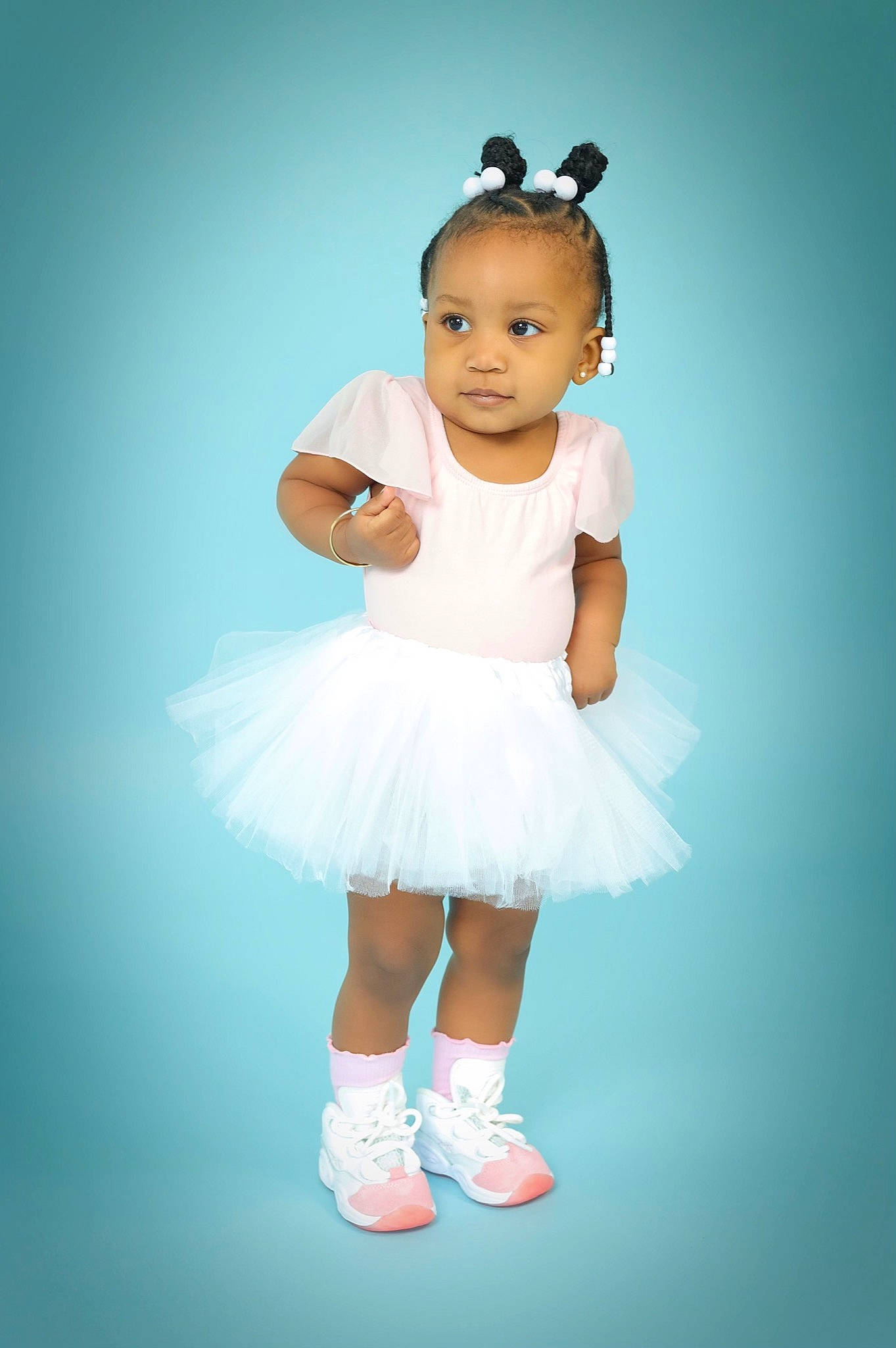 Niara is registered to the contest to win money with this photo: aqua, arm, azure, baby_toddler_clothing, clothing, day_dress, eye, face, flash_photography, footwear, gesture, hair, happy, head, headgear, neck, person, pink, shoe, shoulder