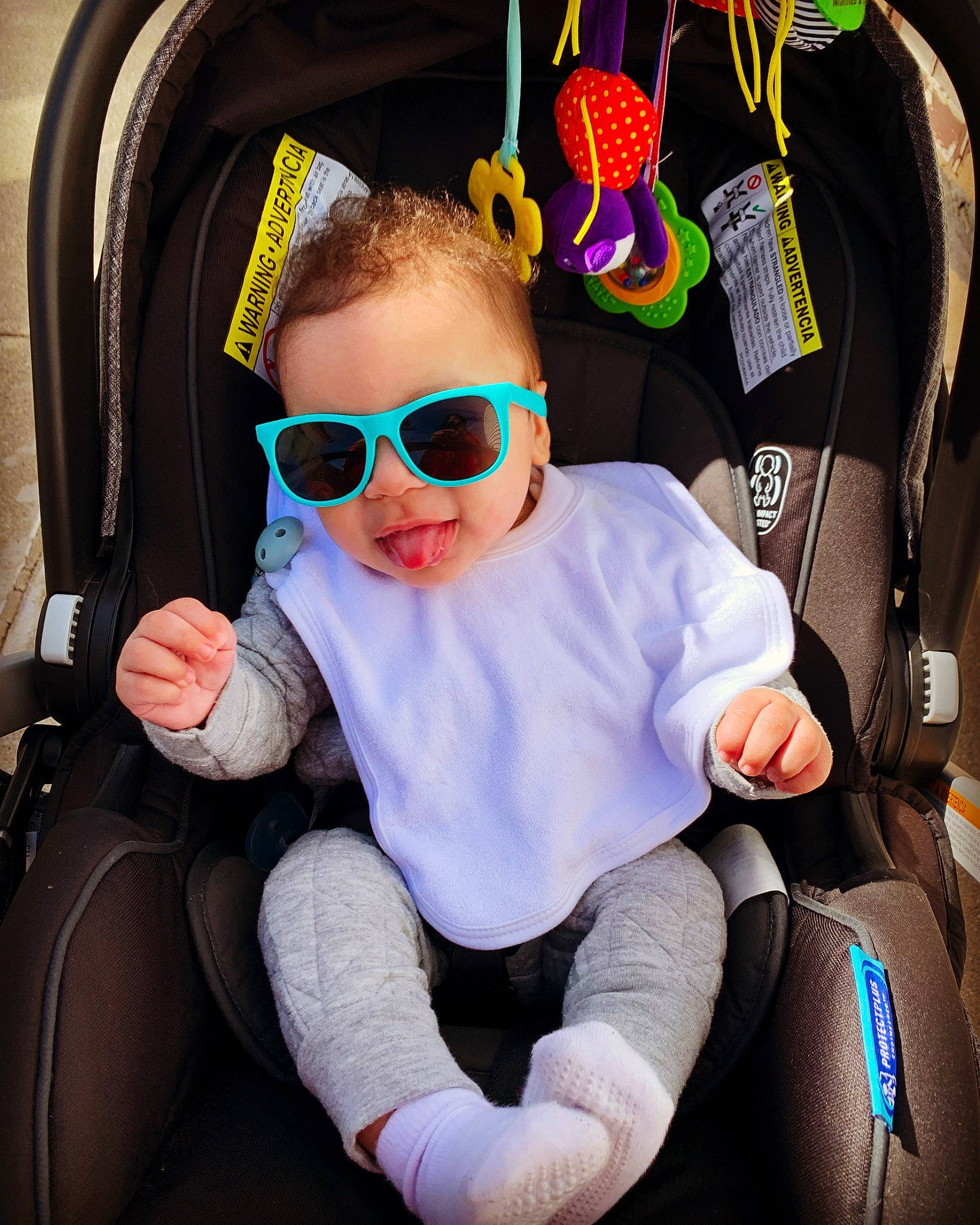 Cairo joined the competition — help win amazing prizes! auto_part, baby, baby_carriage, baby_products, baby_toddler_clothing, car_seat, child, comfort, cool, eyewear, fun, glasses, goggles, person, personal_protective_equipment, seat_belt, sleeve, sunglasses, t_shirt, toddler