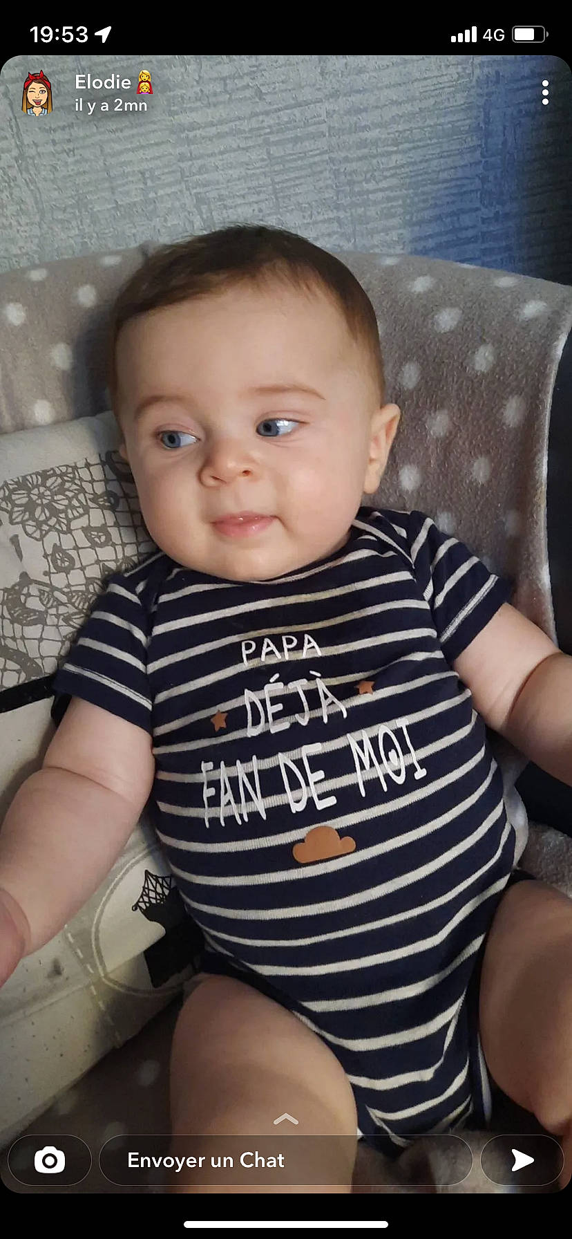 Louka a rejoint le concours — aidez-le/la à gagner de superbes lots ! baby_toddler_clothing, cheek, chin, eye, eyebrow, face, facial_expression, head, human_body, iris, lip, mouth, neck, nose, organ, person, product, skin, sleeve, smile