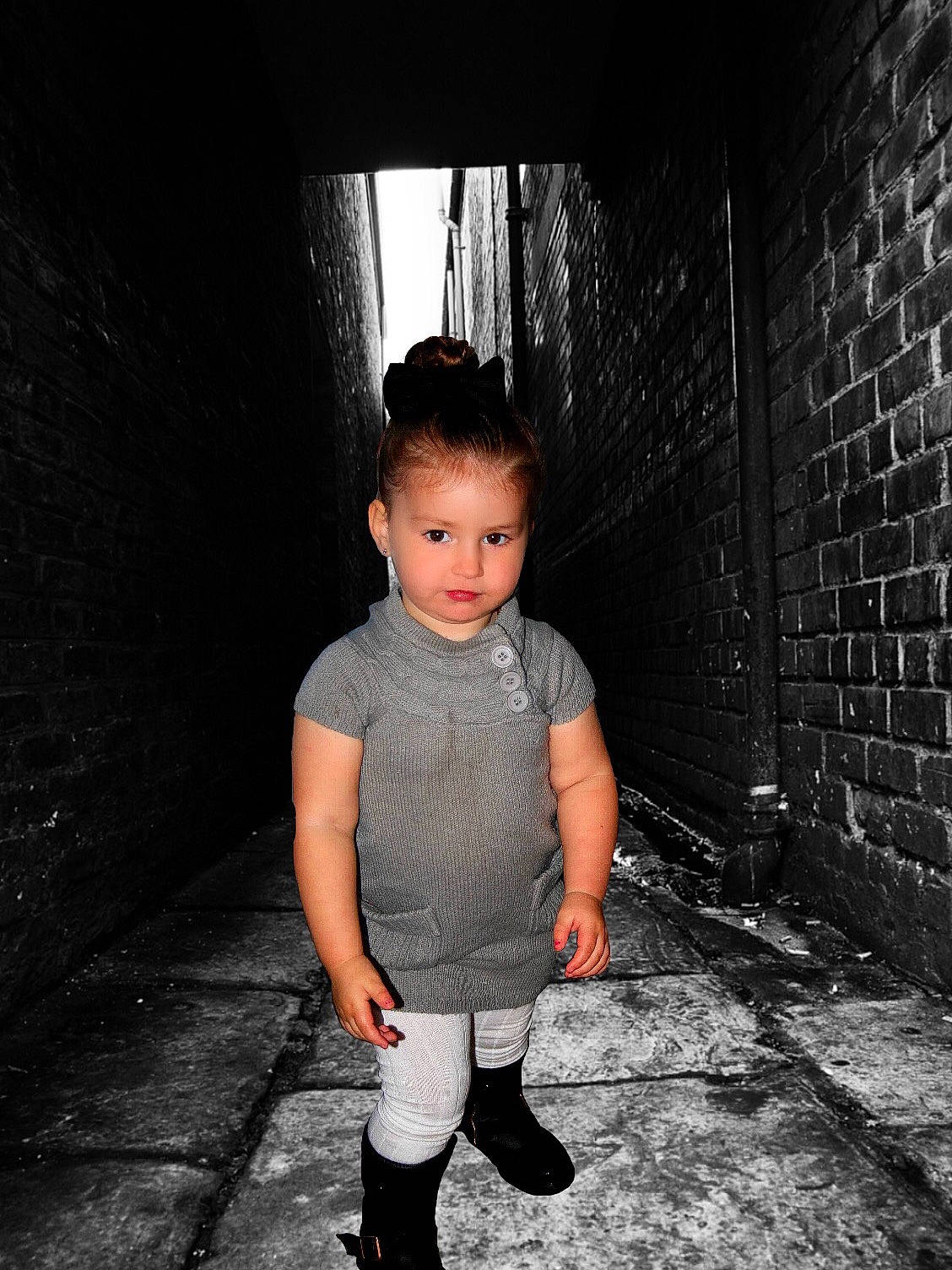 Hazel O joined the competition — help win amazing prizes! black_and_white, child, eye, flash_photography, fun, leg, monochrome, person, photography, shoe, smile, snapshot, standing, toddler