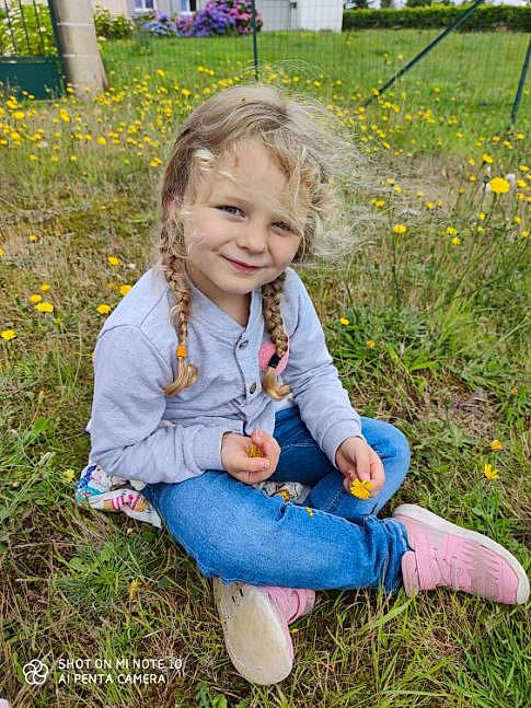 Lilly participe au concours pour gagner de l'argent avec cette photo : botany, child, flower, grass, grass_family, happy, joy, lawn, leaf, meadow, people_in_nature, person, photography, plant, play, sitting, smile, spring, toddler, wildflower