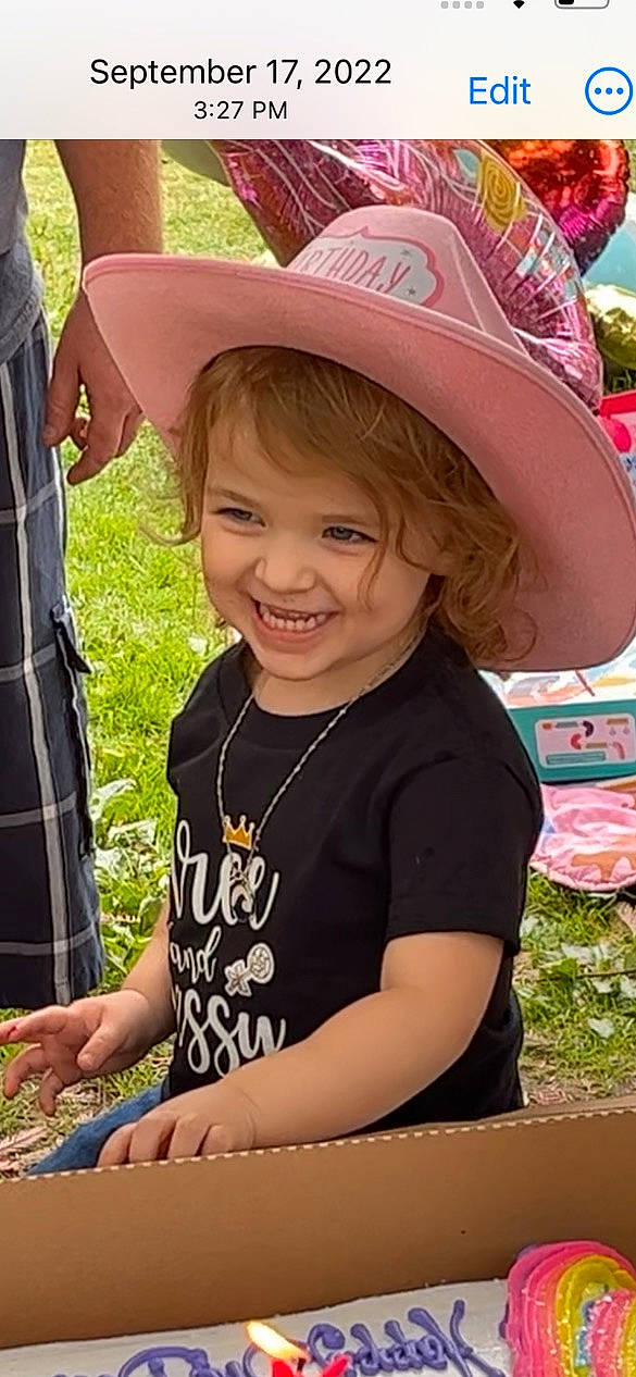 Jailynn joined the competition — help win amazing prizes! child, community, cool, costume_hat, event, facial_expression, fun, grass, happy, hat, headgear, joy, leisure, people, person, pink, recreation, smile, summer, sun_hat