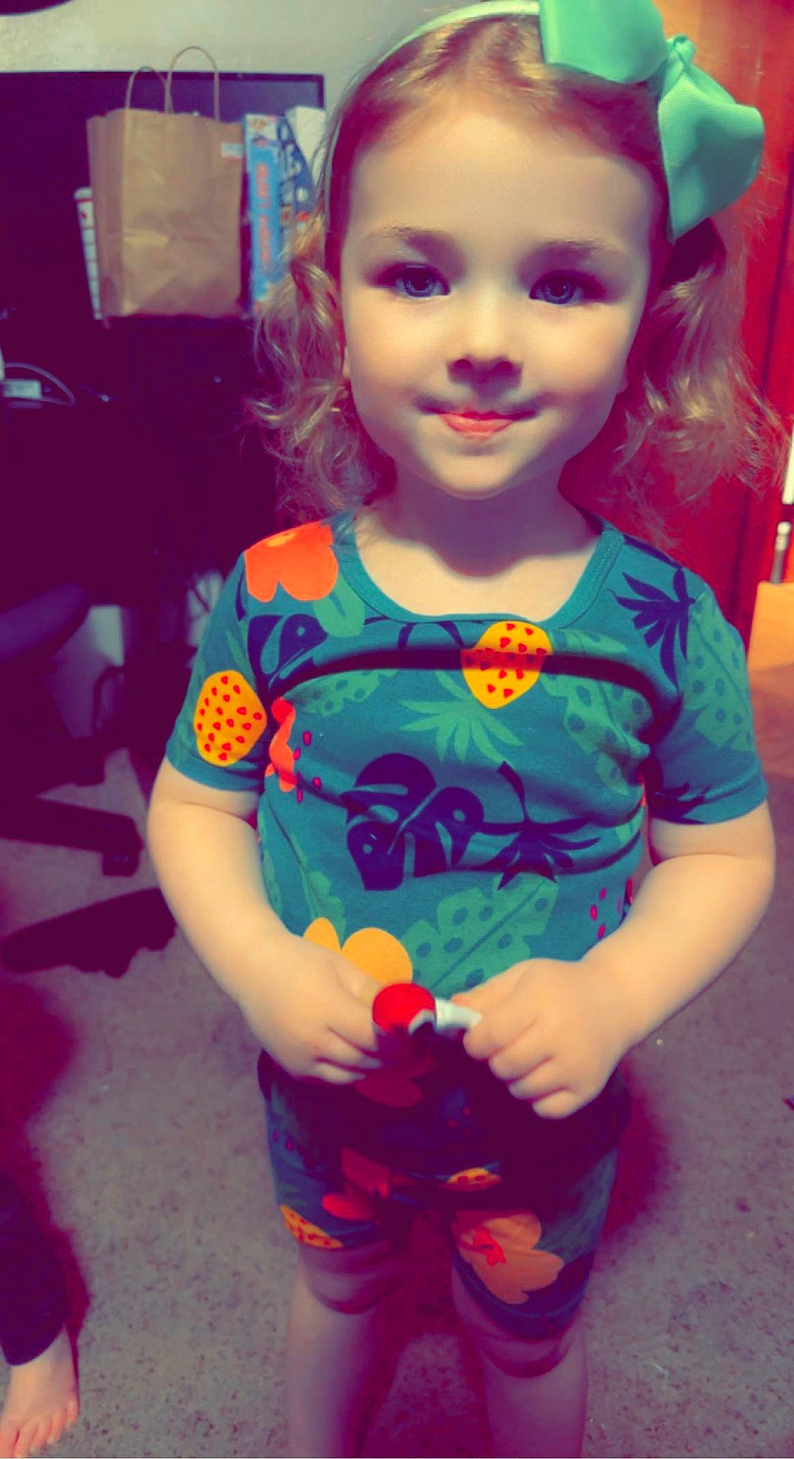 Jailynn joined the competition — help win amazing prizes! baby_toddler_clothing, chair, child, cool, dress, electric_blue, fun, happy, human_body, iris, joy, lip, mouth, person, pink, plant, shorts, skin, sleeve, smile