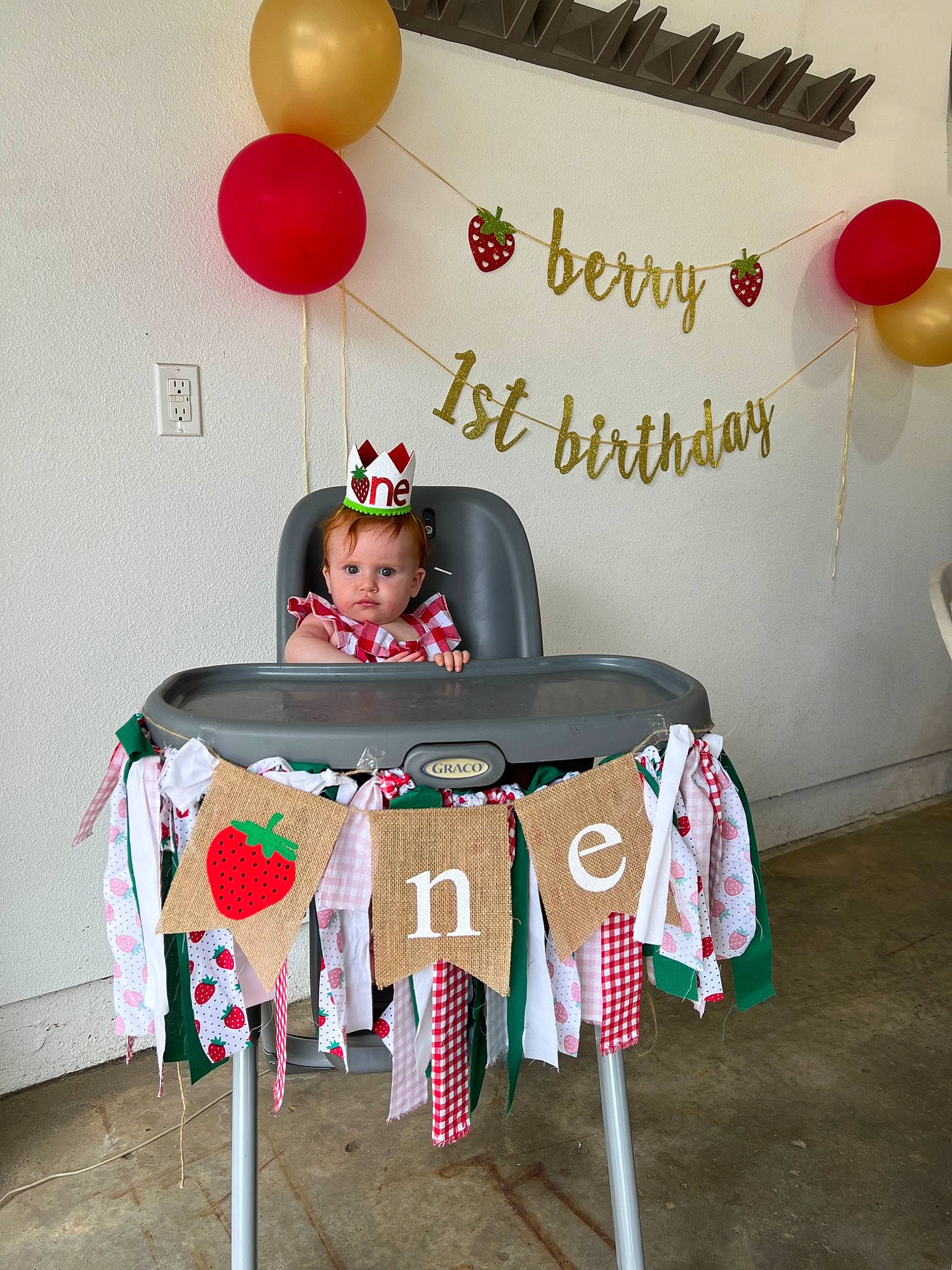Annelise joined the competition — help win amazing prizes! baby_toddler_clothing, balloon, child, comfort, creative_arts, decoration, event, font, happy, interior_design, magenta, party_supply, person, photograph, pink, red, room, sitting, toddler, white