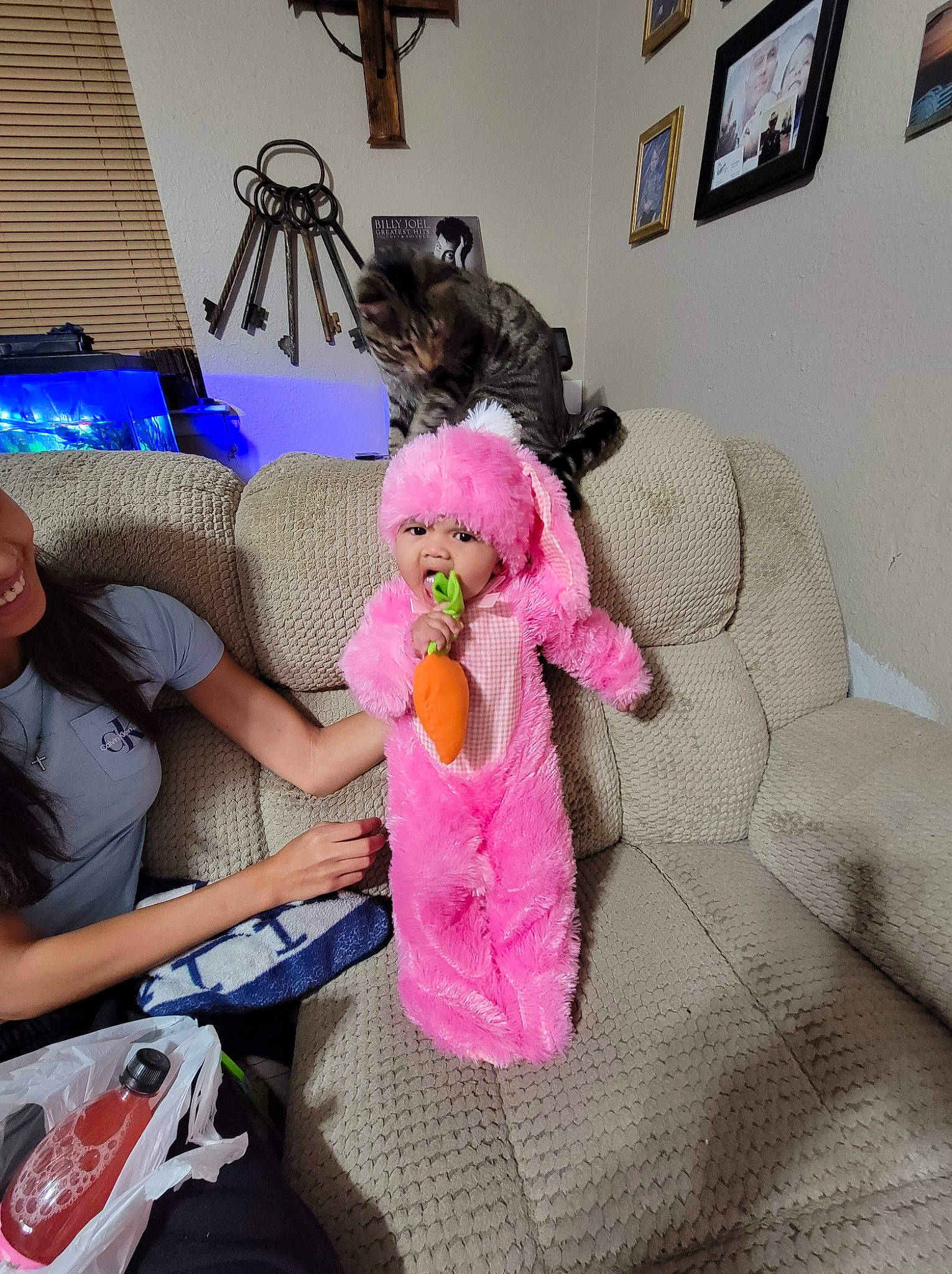 Kiara Kalani joined the competition — help win amazing prizes! child, comfort, couch, doll, event, fun, fur, happy, headwear, interior_design, living_room, magenta, person, picture_frame, pink, plush, room, selfie, stuffed_toy, teddy_bear