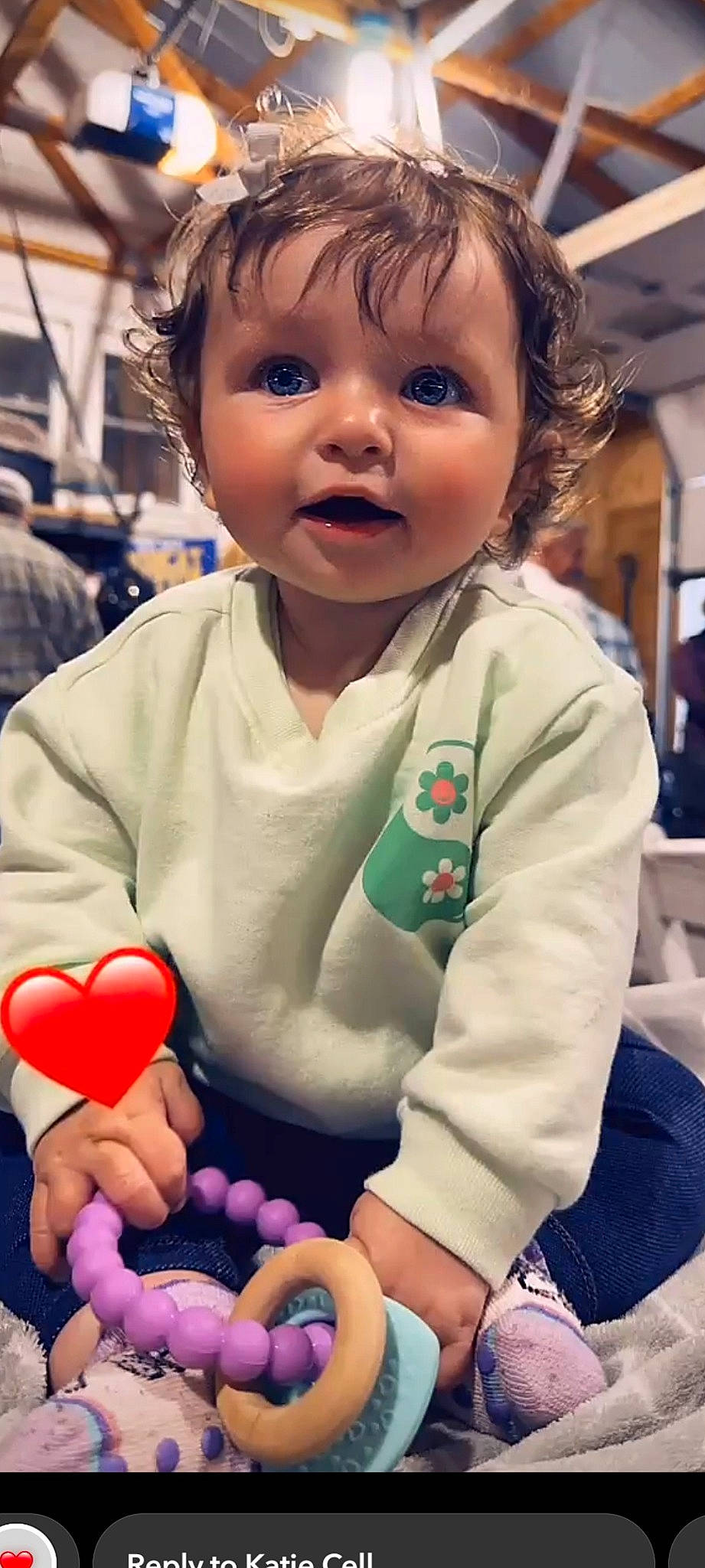 Kaylee is registered to the contest to win money with this photo: arm, baby, baby_toddler_clothing, cheek, child, event, finger, fun, happy, nose, organ, people, person, photograph, play, sitting, smile, snapshot, thumb, toddler