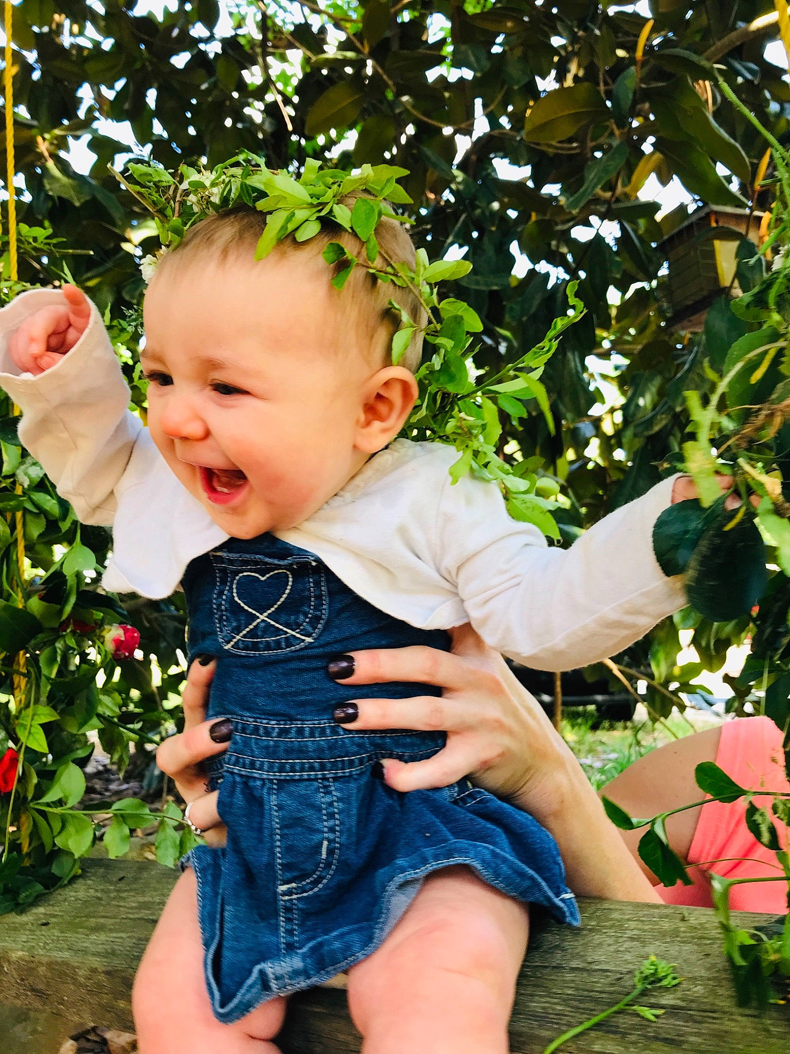 Aris joined the competition — help win amazing prizes! abdomen, baby, baby_toddler_clothing, blue, child, child_model, denim, grass, happy, jeans, joy, leg, pattern, person, photography, plant, sitting, summer, textile, toddler