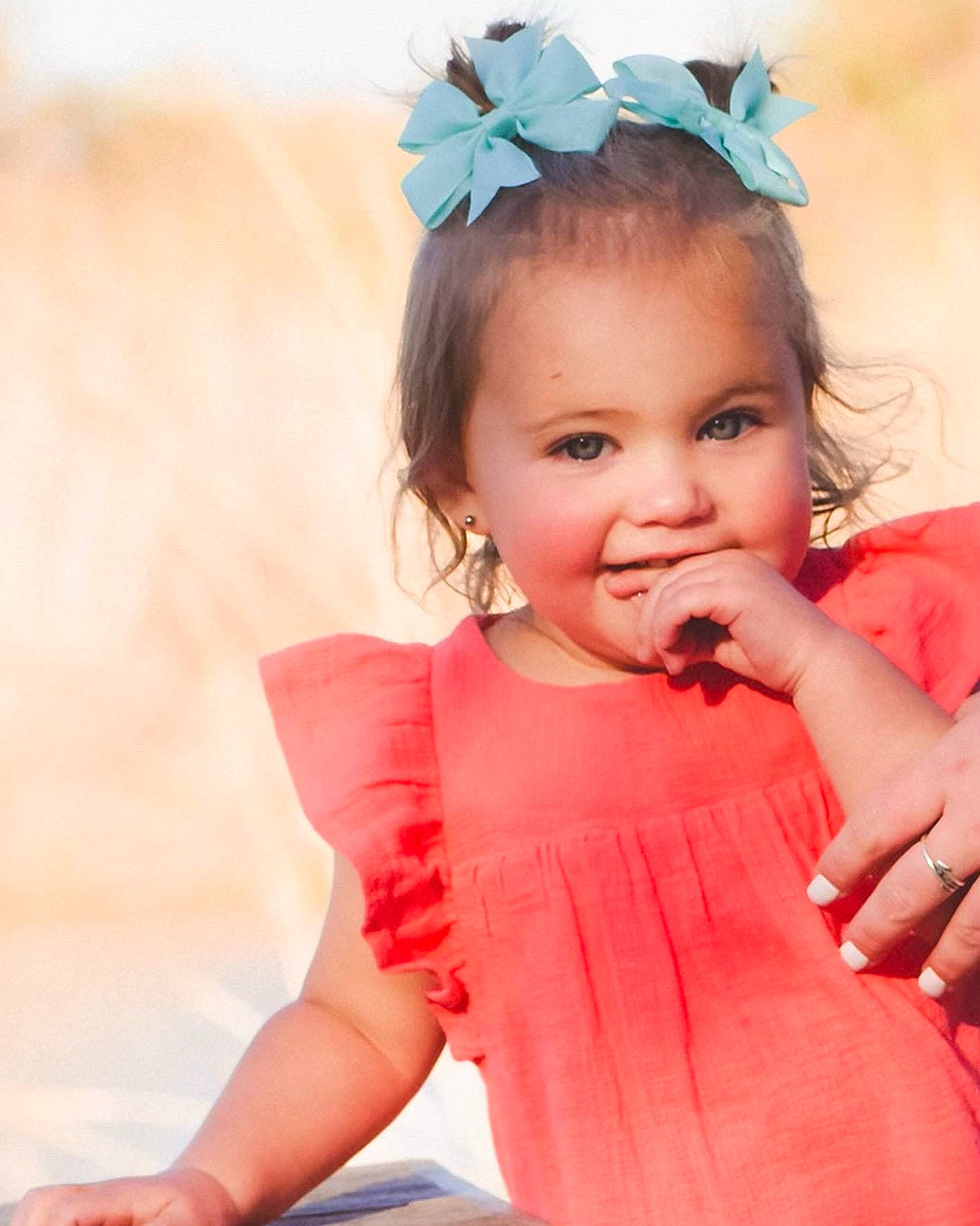 Bexley joined the competition — help win amazing prizes! baby, baby_toddler_clothing, dress, eye, flash_photography, fun, gesture, hairstyle, happy, head, headband, headgear, headpiece, joy, magenta, party_supply, person, pink, skin, sleeve