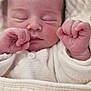 newborn, baby, sleeping, blanket, soft, peaceful, infant, wrapped, cute, skin, face, hand, fist, cozy, warm, clothing, portrait, closeup, rest, quiet