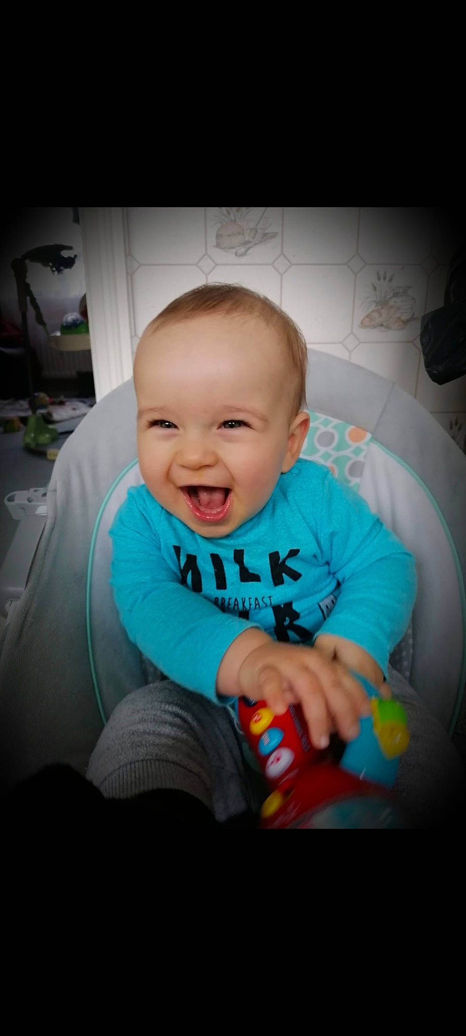 Aleksander is registered to the contest to win money with this photo: baby, cheek, child, cool, eye, face, facial_expression, fun, head, iris, lip, mouth, nose, people, person, photography, product, sitting, skin, smile