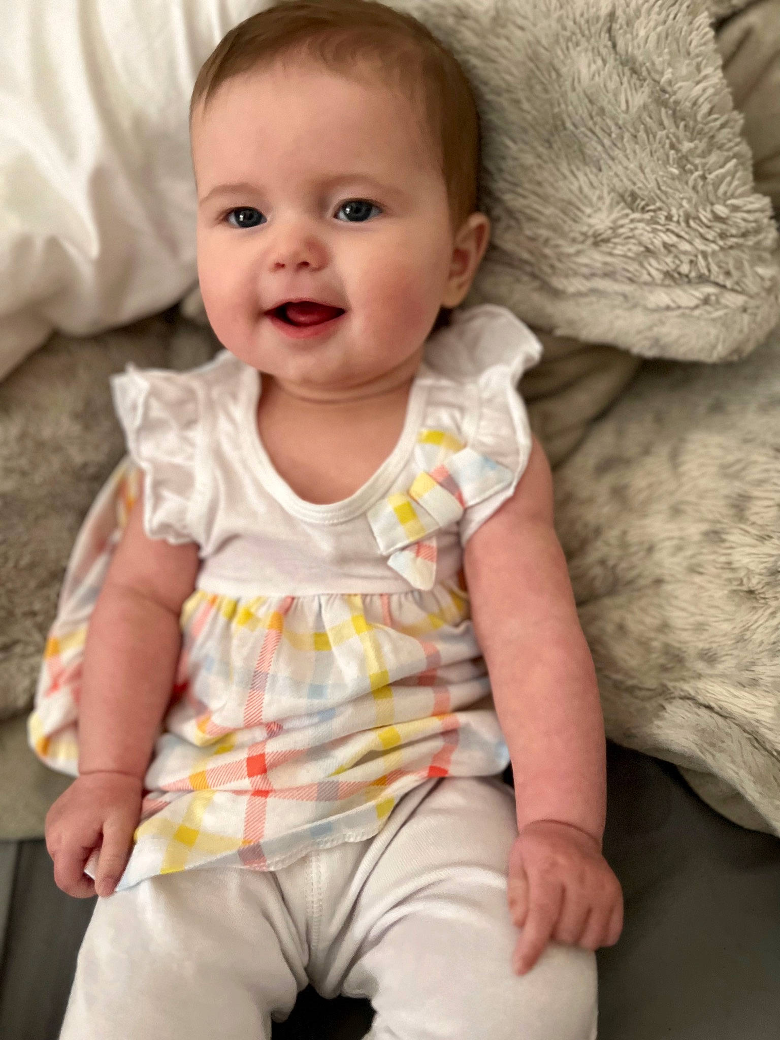 Hope is registered to the contest to win money with this photo: baby, baby_toddler_clothing, beauty, cheek, child, comfort, eye, face, fun, fur, happy, head, iris, joy, pattern, person, sitting, skin, sleeve, smile