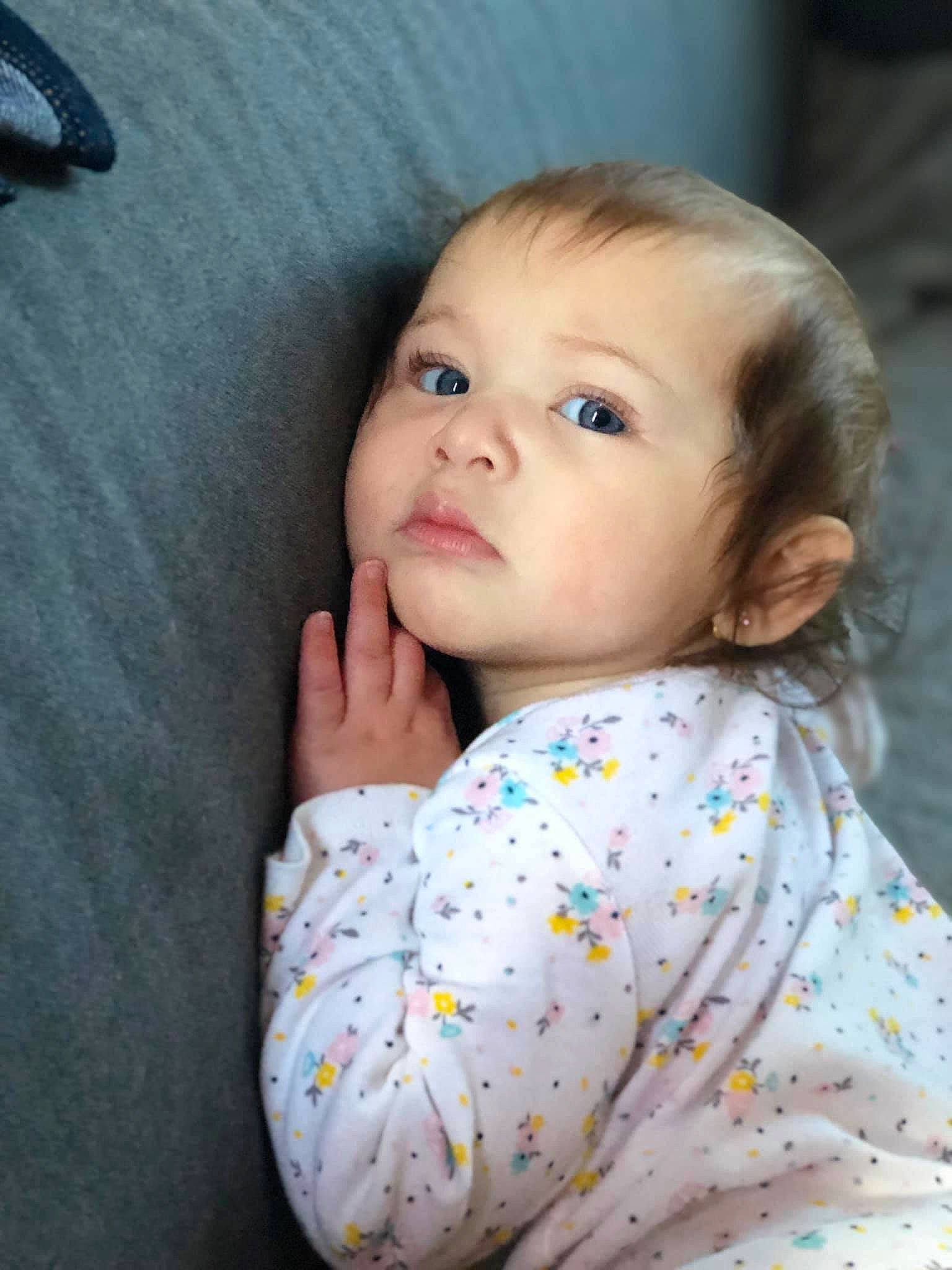 Kaitlynn is registered to the contest to win money with this photo: baby, beauty, cheek, child, eye, face, iris, lip, nose, person, skin, smile, toddler