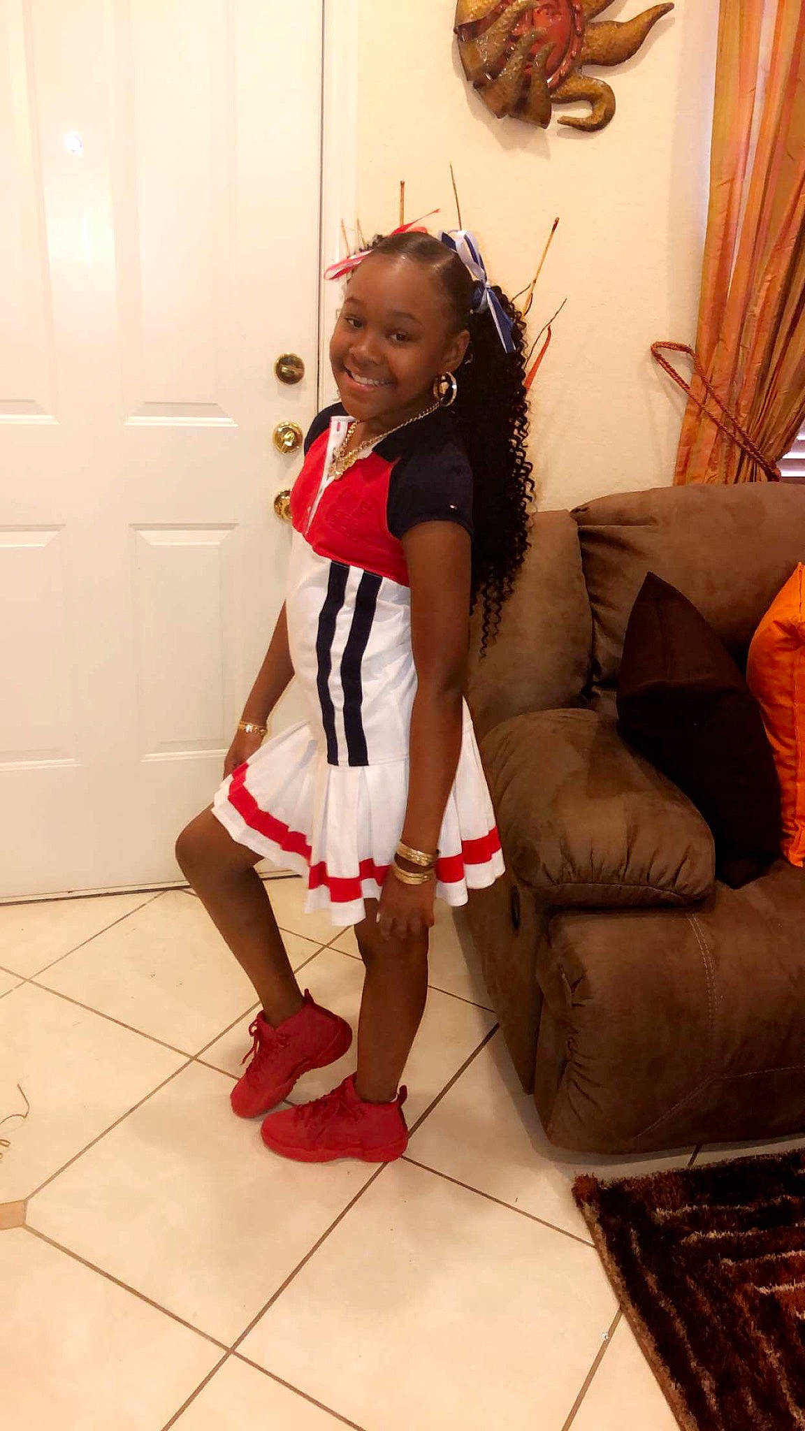 Aniya joined the competition — help win amazing prizes! child_model, costume, fawn, hair, hairstyle, human_leg, joy, knee, leg, long_hair, person, pigtail, thigh