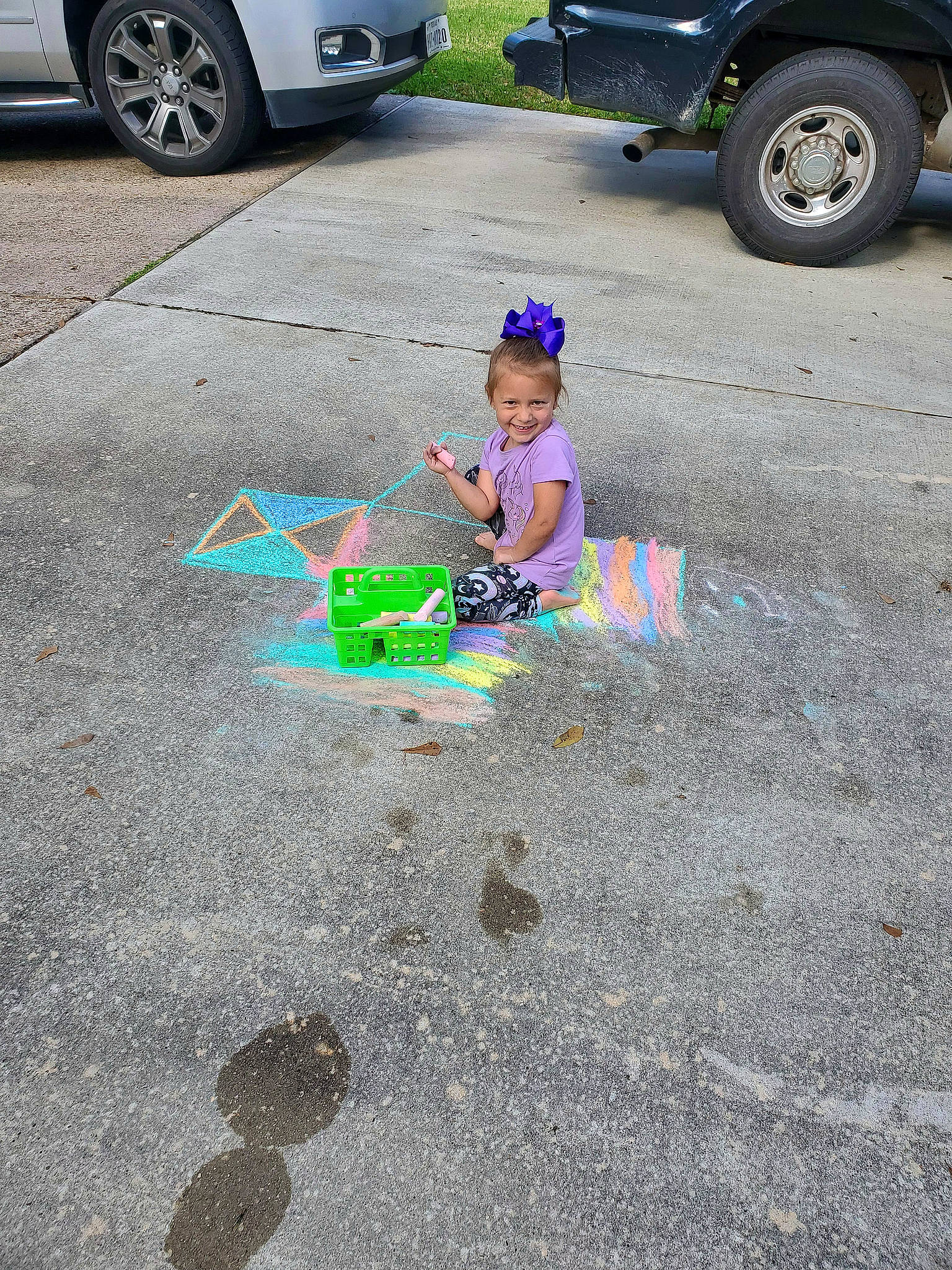 Kadence joined the competition — help win amazing prizes! art, asphalt, automotive_exterior, automotive_lighting, automotive_tire, bumper, car, city, fender, hat, joy, motor_vehicle, person, public_space, road, road_surface, sidewalk, tire, toddler, vehicle